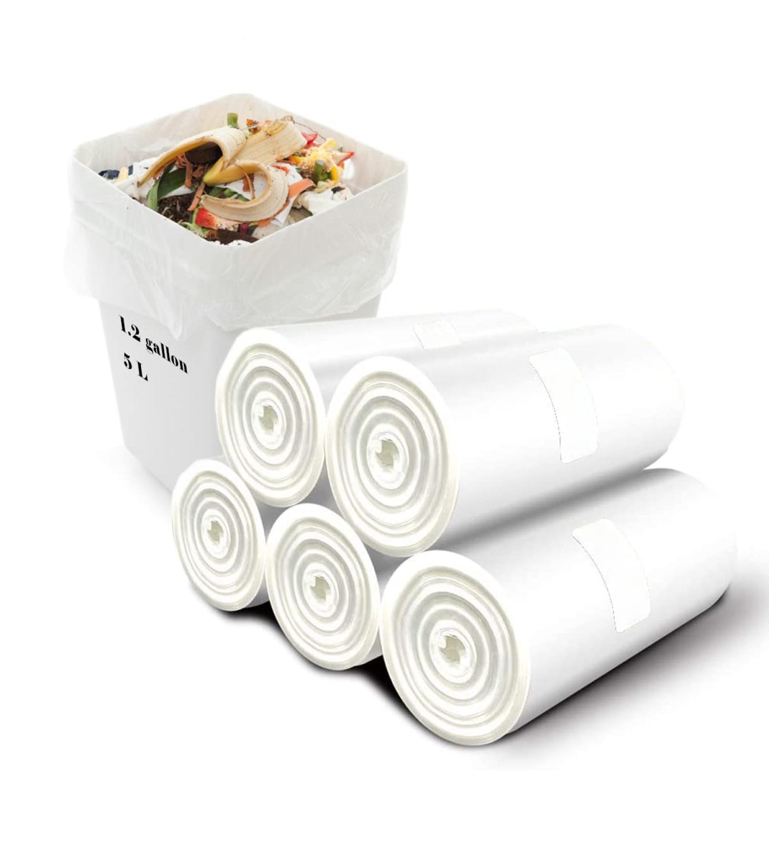 Bioma 120-Pack Small Organic Garbage Bags - 6L Degradable Compost Bags for Food & Kitchen - 100% Recycled Eco-Friendly Waste Bags - Buy Online on SooperMarket.com