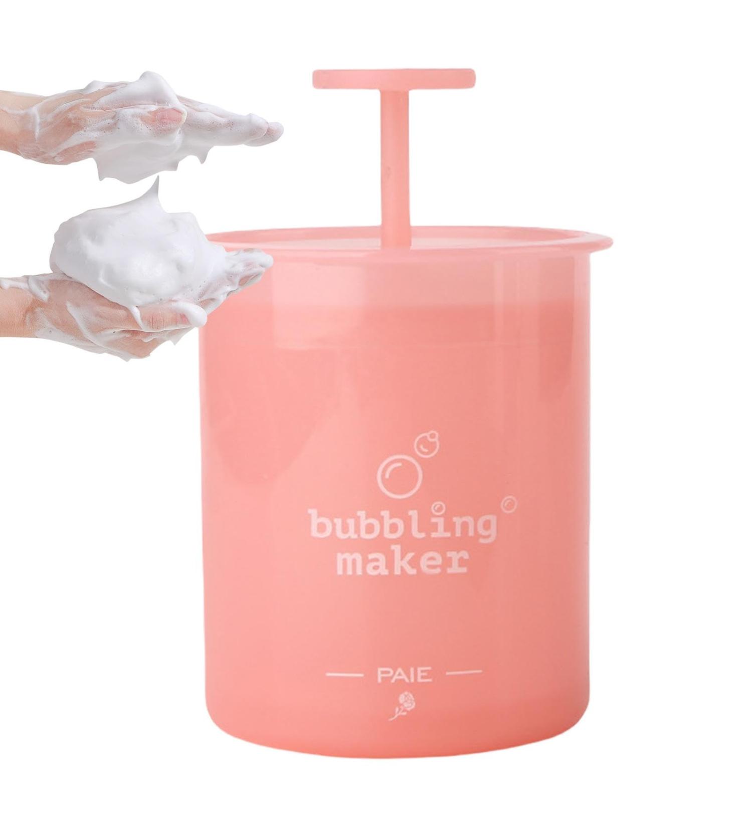 Foam Maker Manual Bubble Foamer Quick Foam | Ergonomic Pump Skincare Facial Cleansing Tool Cleansing Foaming Maker for Women Girls Pink - Buy Online on SooperMarket.com