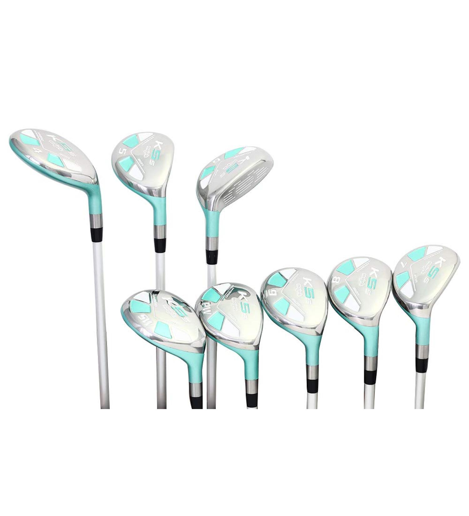 New Majek Seafoam Teal Senior Ladies Golf Hybrids Irons Set - Complete Lightweight Package with Utility Clubs - Senior Women's Flex - Buy Online on SooperMarket.com