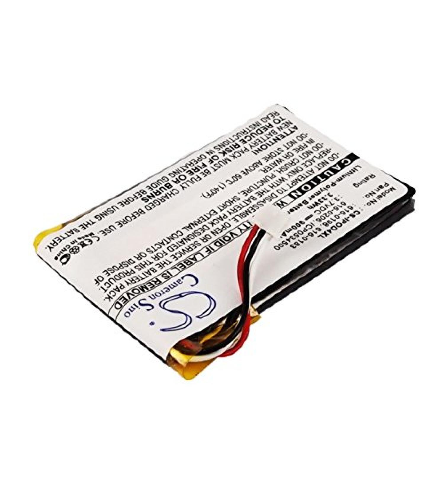 Replacement Battery for Apple iPod Photo 30GB 40GB | Compatible Part Numbers: 616-0183 616-0206 616-0215 | 900mAh/3.7V - Buy Online on SooperMarket.com