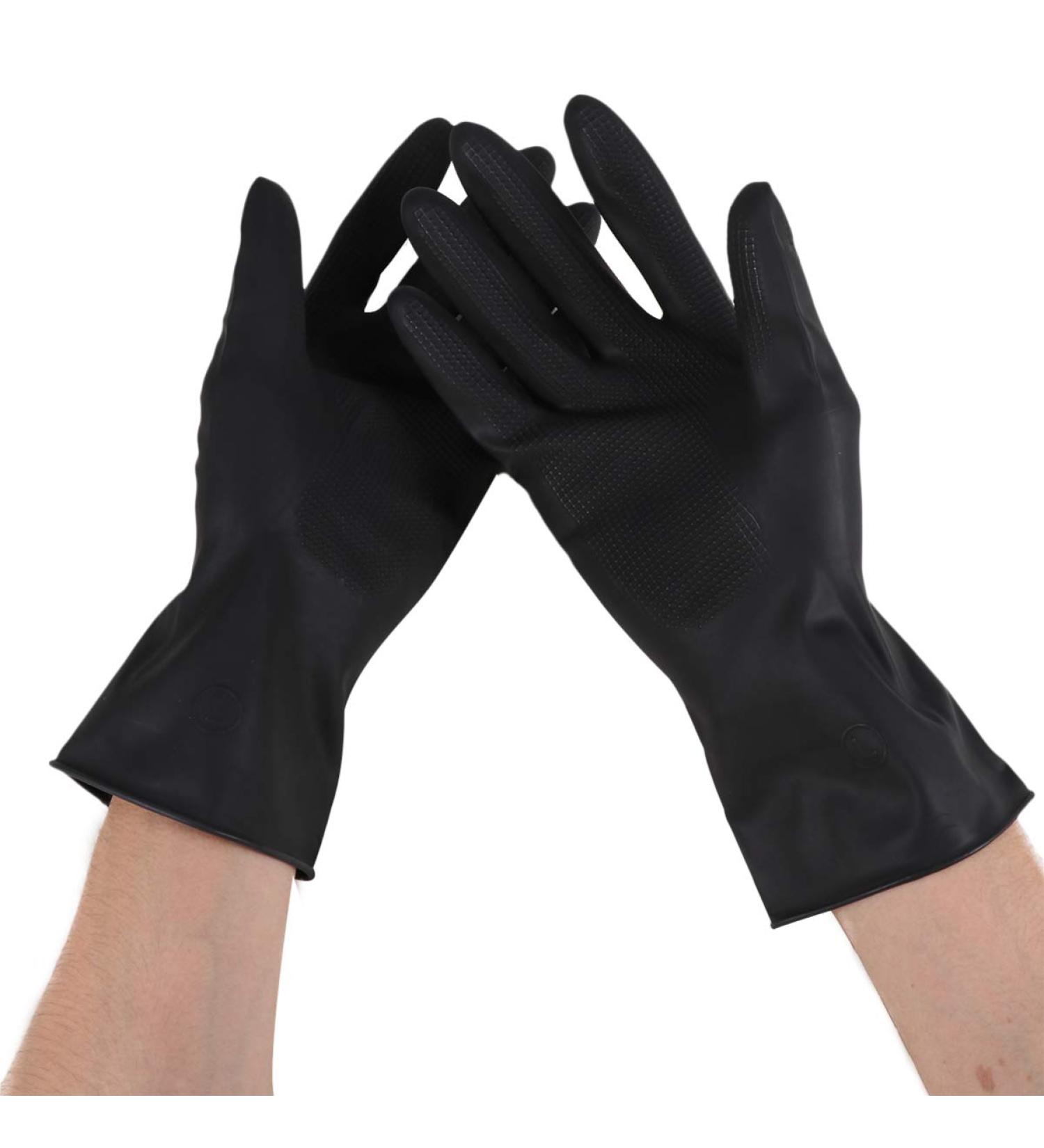 Beaupretty Professional Black Latex Gloves for Hair Intake - Reusable Handheld Salon Accessories (2 Pairs) - Buy Online on SooperMarket.com