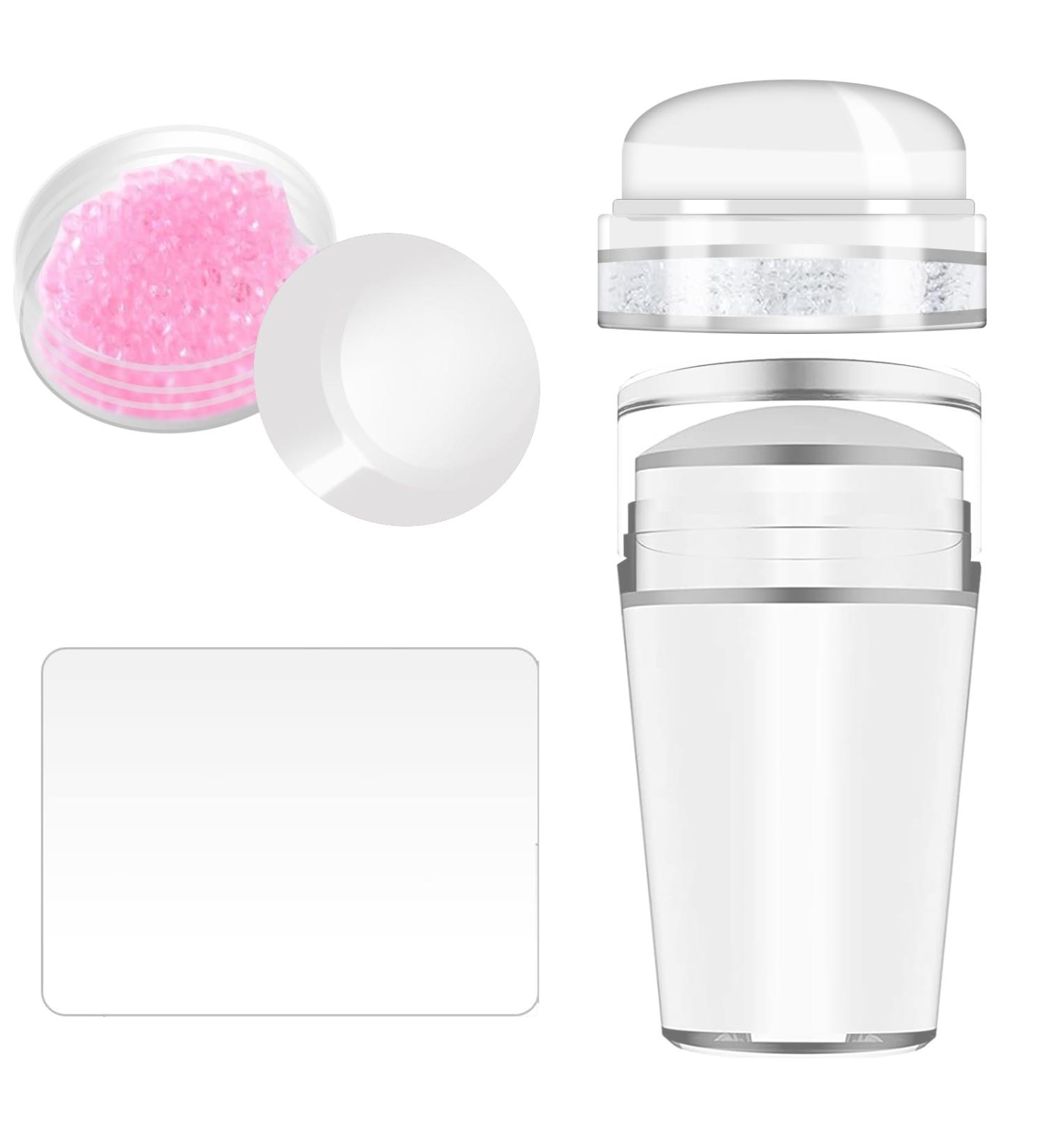 3-Piece Nail Art Stamper Kit - Clear Silicone Nail Stamp Set for French Manicure & Designs - Buy Online on SooperMarket.com