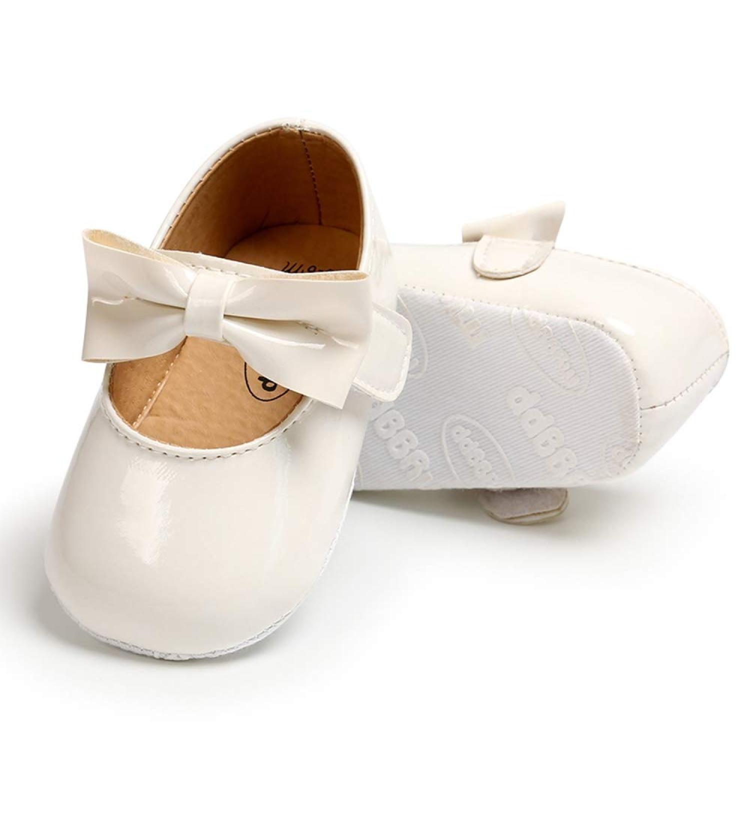 RVROVIC Baby Girl Moccasins | Infant Princess Sparkly Soft Sole Shoes | 12-18 Months | White - Buy Online on SooperMarket.com