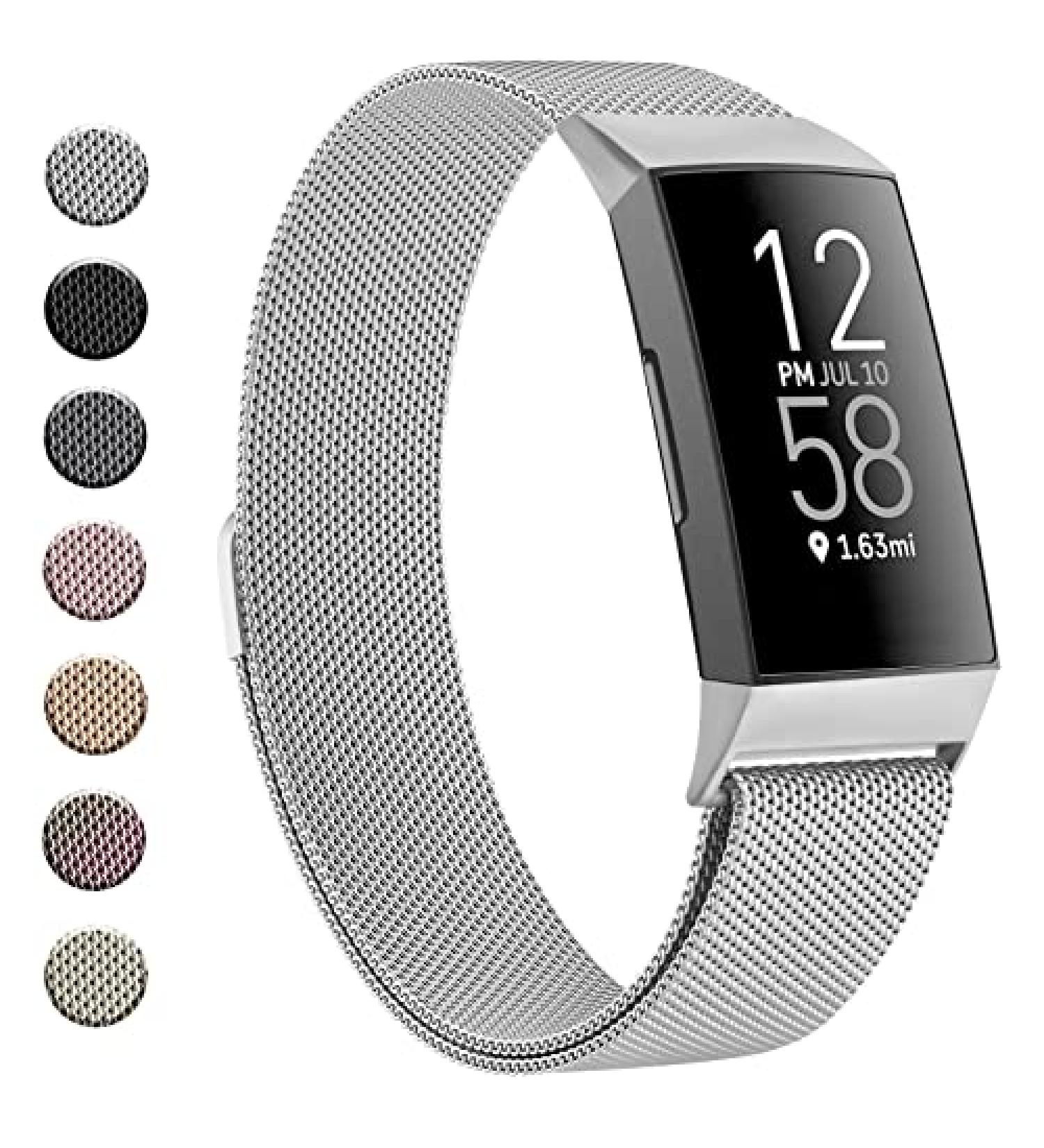 VANCLE Stainless Steel Mesh Band for Fitbit Charge 4/3 - Adjustable Magnet Clasp, Breathable Wristband for Men and Women (Silver, Small) - Buy Online on SooperMarket.com