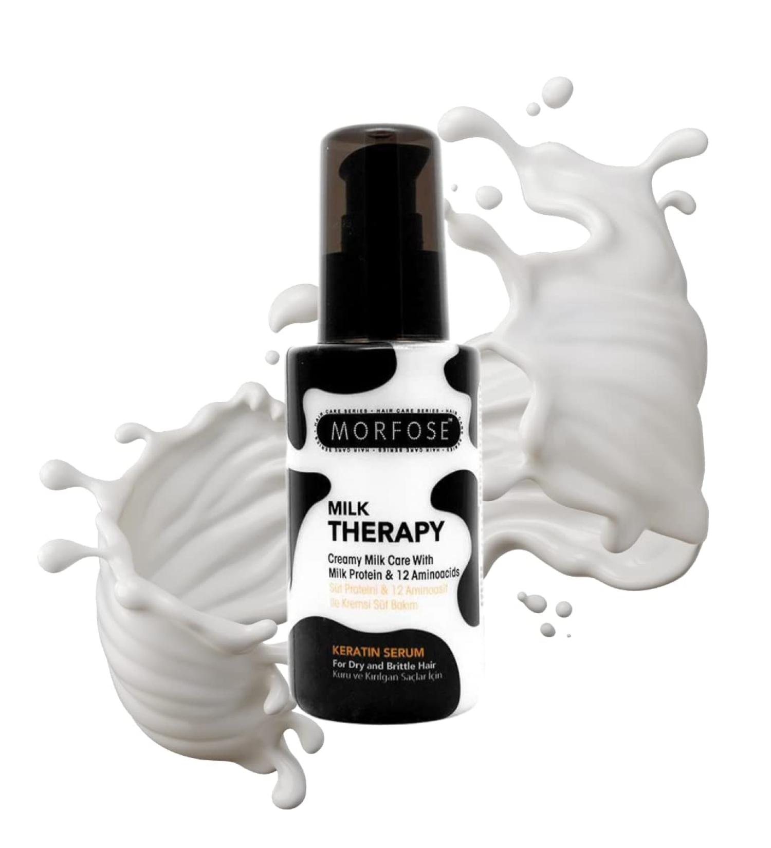 Morfose Milk Therapy Serum - Nourishes & Protects Hair | Silkier Shinier Stronger | Split-End Healing | 100 ml - Buy Online on SooperMarket.com