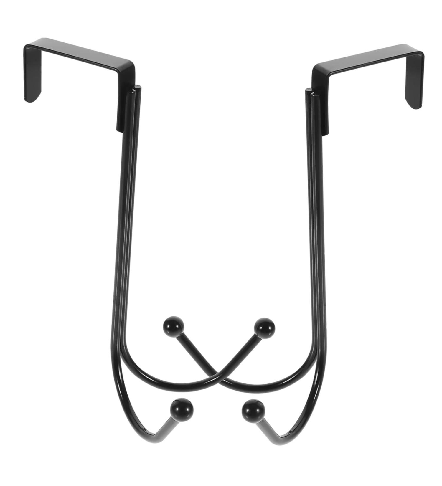 PLAFOPE 4 Pcs Hangers Black Coat Rack Towel Hook Hats Robes Mounted Clothing Rack Hanger Hook Door Hook Iron - Buy Online on SooperMarket.com