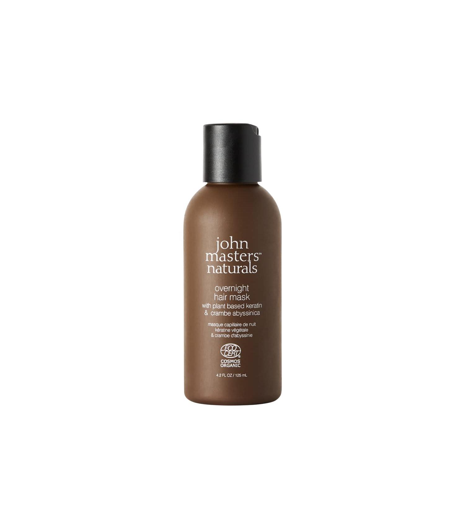 John Masters Naturals Overnight Hair Mask 4.2 oz | Plant Based Keratin & Crambe Abyssinica | 99% Natural | COSMOs Organic Certified | Vegan - Buy Online on SooperMarket.com