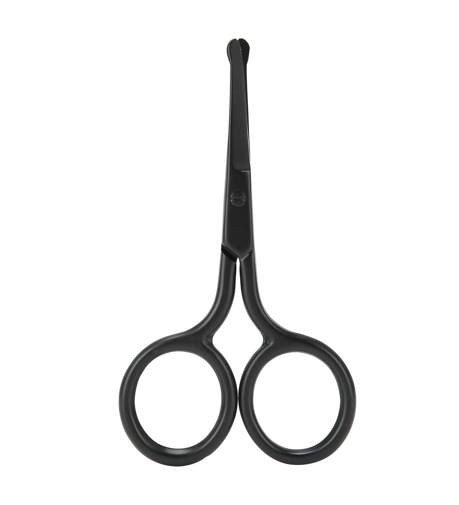 Premium Nose Hair Scissors - Rounded Tip Beard & Eyebrow Trimmer for Men | Facial Grooming Tools - Buy Online on SooperMarket.com
