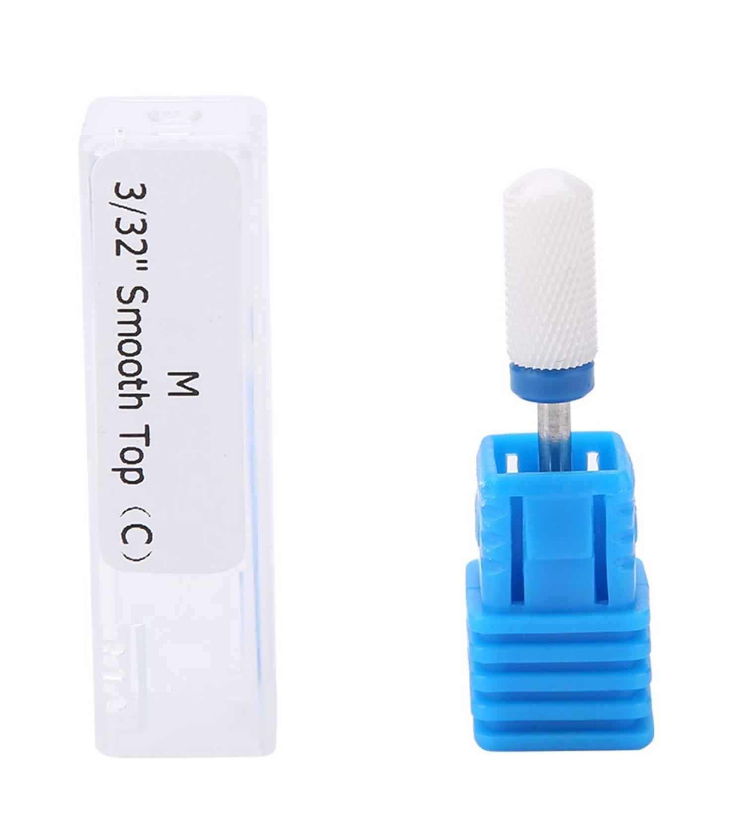 Ceramic Nail Drill Bit Nail Drill Bits Nail Supplies Ceramic Cylinder Shape Grinding Head Nail Art Tools for Manicure Pedicure Home Salon (Round bald head M) - Buy Online on SooperMarket.com