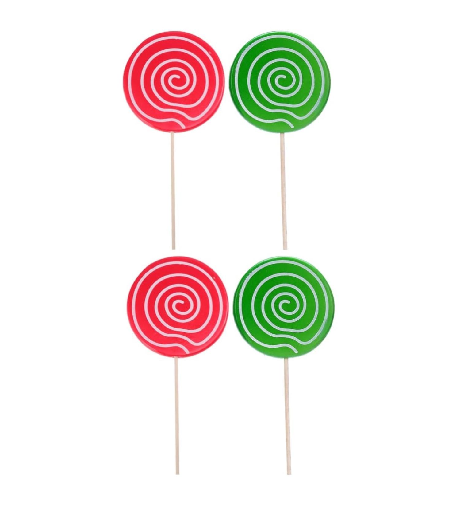 Alipis 4 Pcs Wedding Decoration Decorative Fake Lollipop Fake Lollipops Fake Lollipop Model Rainbow Lollipop Red Swirl Lollipops Toys Decorative Lollipop Ornament Wooden Food Child Candy - Buy Online on SooperMarket.com