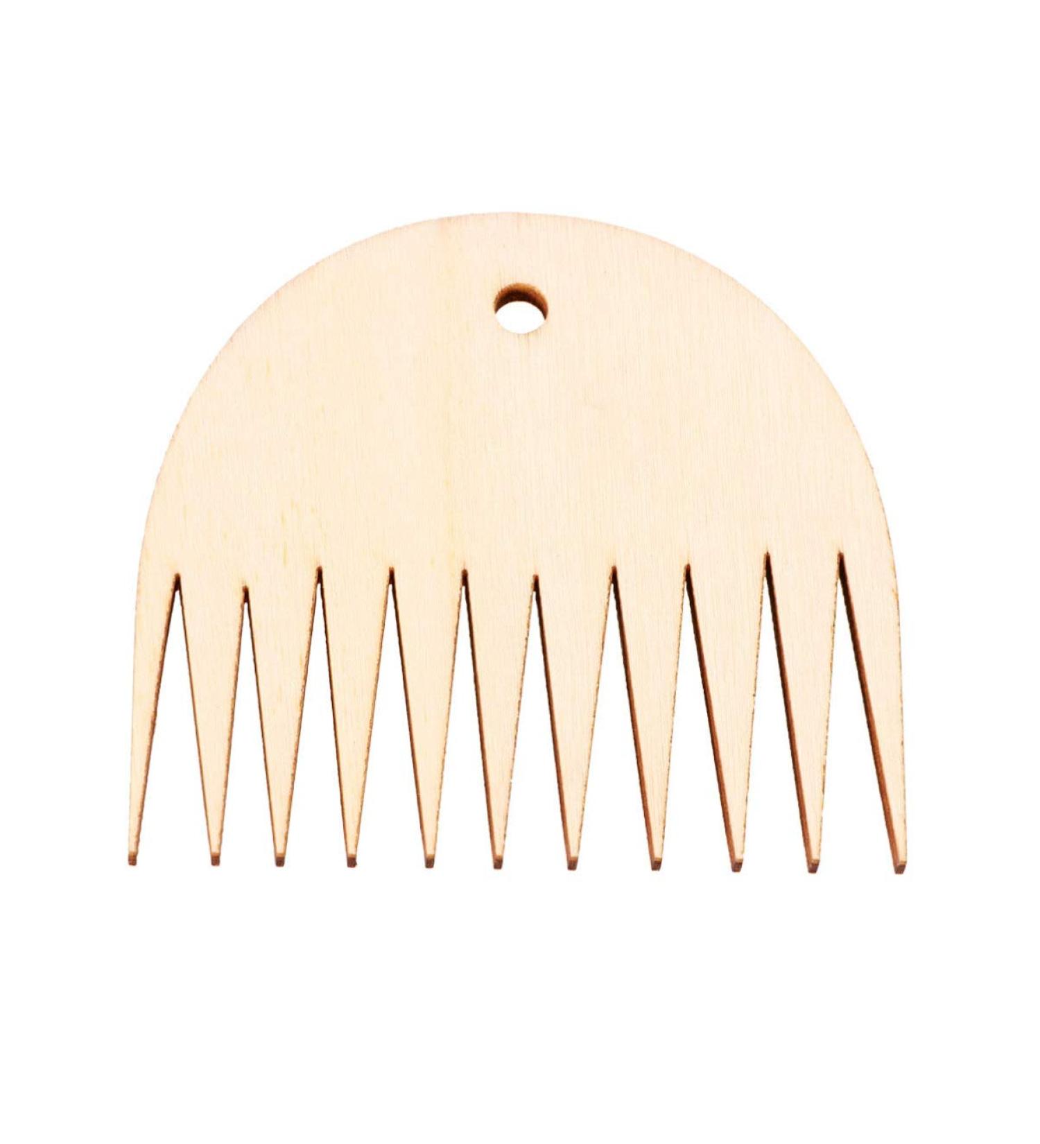 Professional Wood Weaving Comb for DIY Tapestry Knitting - Small Sawtooth Comb - Buy Online on SooperMarket.com