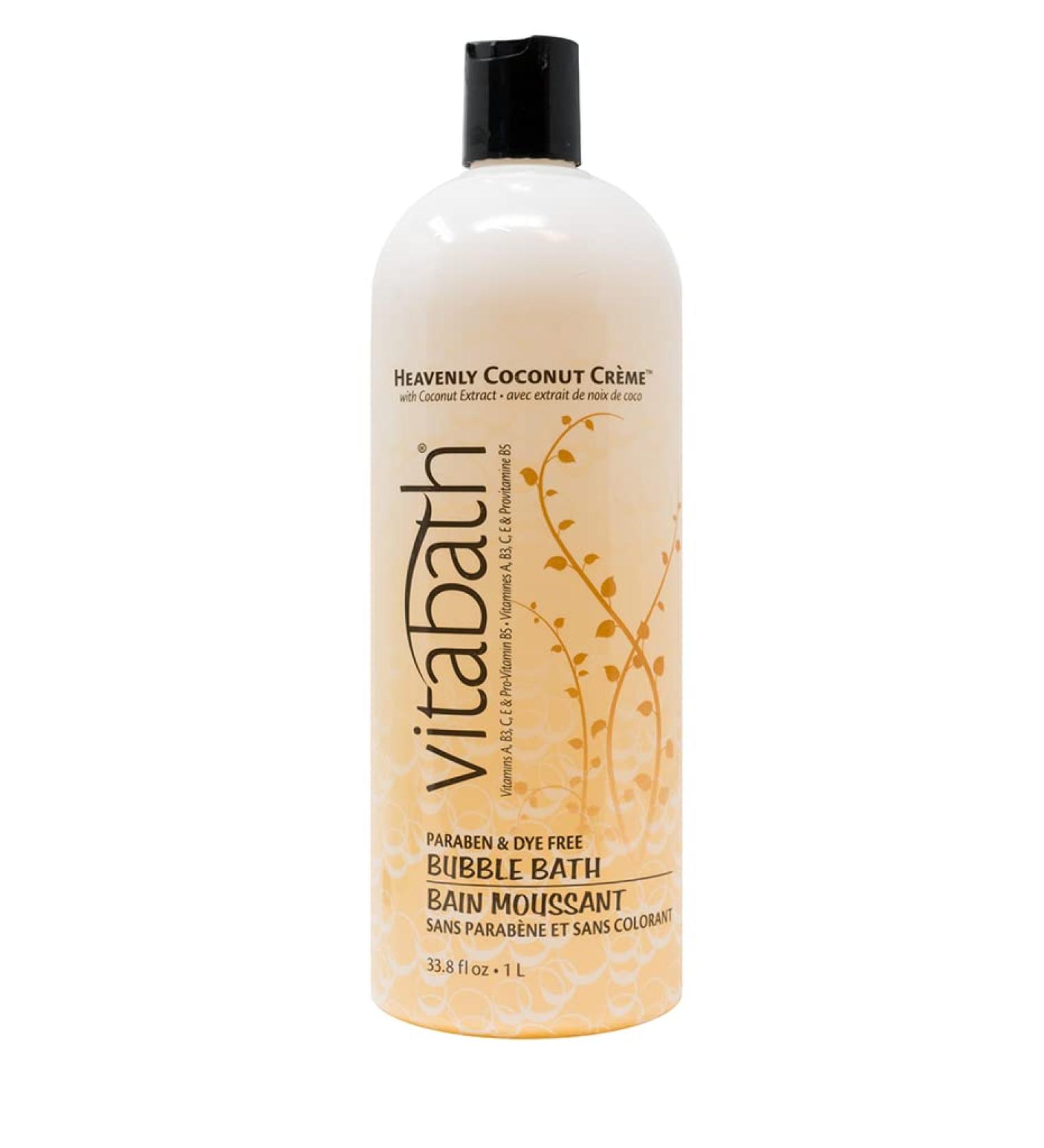Vitabath Heavenly Coconut Creme Bubble Bath - 33.8 fl oz | Aromatherapy Relaxing Soak for Men & Women | Moisturizing & Nourishing Bubbly Bath Formula | All Skin Types - Buy Online on SooperMarket.com