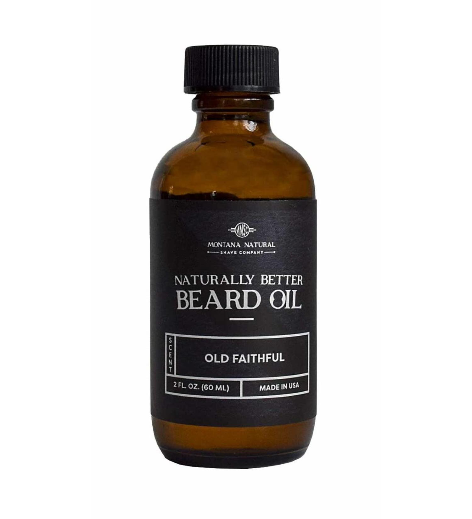 MNSC Old Faithful Beard Oil & Conditioner - Softens Smooths & Strengthens for a faster growing fuller Beard - Hypoallergenic All-Natural made in USA Gift for men