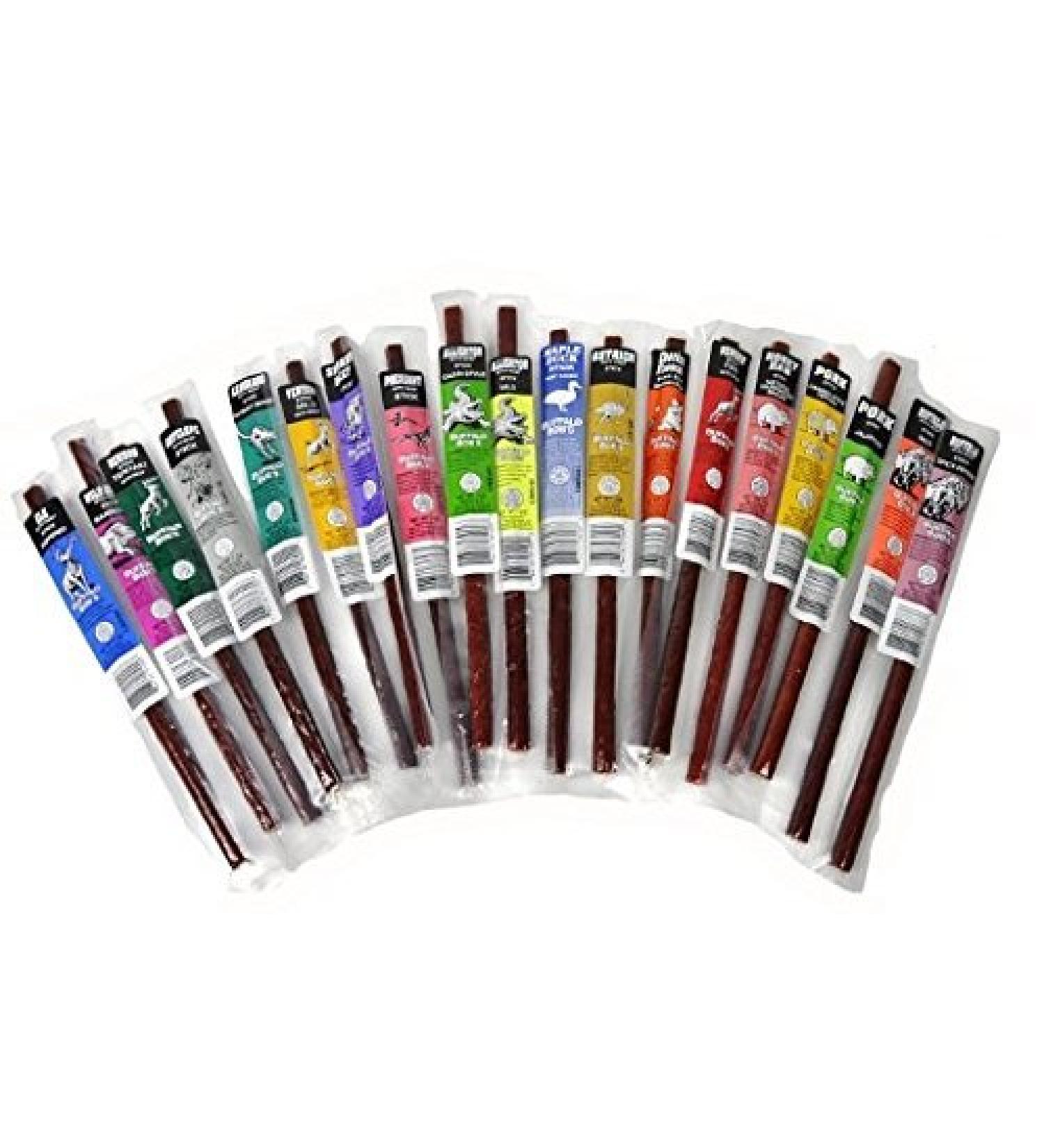 10 Piece Game Jerky Sticks Alligator-elk-buffalo-kangaroo-ostrich-pheasant-venison-wild Boar Variety Pack