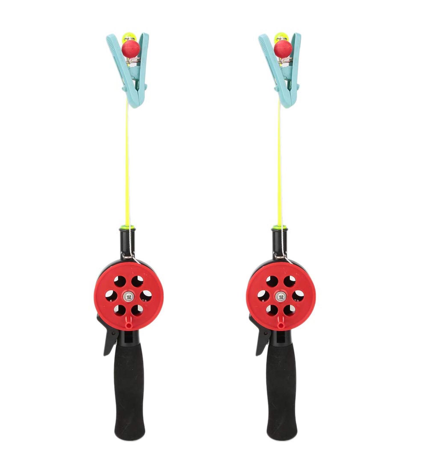 Dilwe Kids Fishing Rod - 2 Pack ABS Crab Ice Fishing Rods 4.5M with Nylon Line & Shrimp Clamp - International Shipping Available - Buy Online on SooperMarket.com