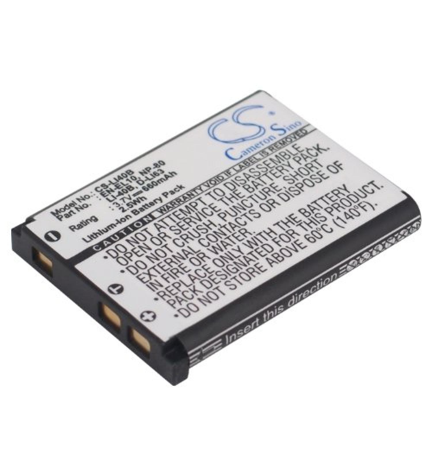 Battery Replacement for Olympus LI-40B LI-42B 760 770SW 780 790SW 795SW 820 830 840 850SW Camedia X-600 D-630 Zoom D-720 - International Shipping Available - Buy Online on SooperMarket.com
