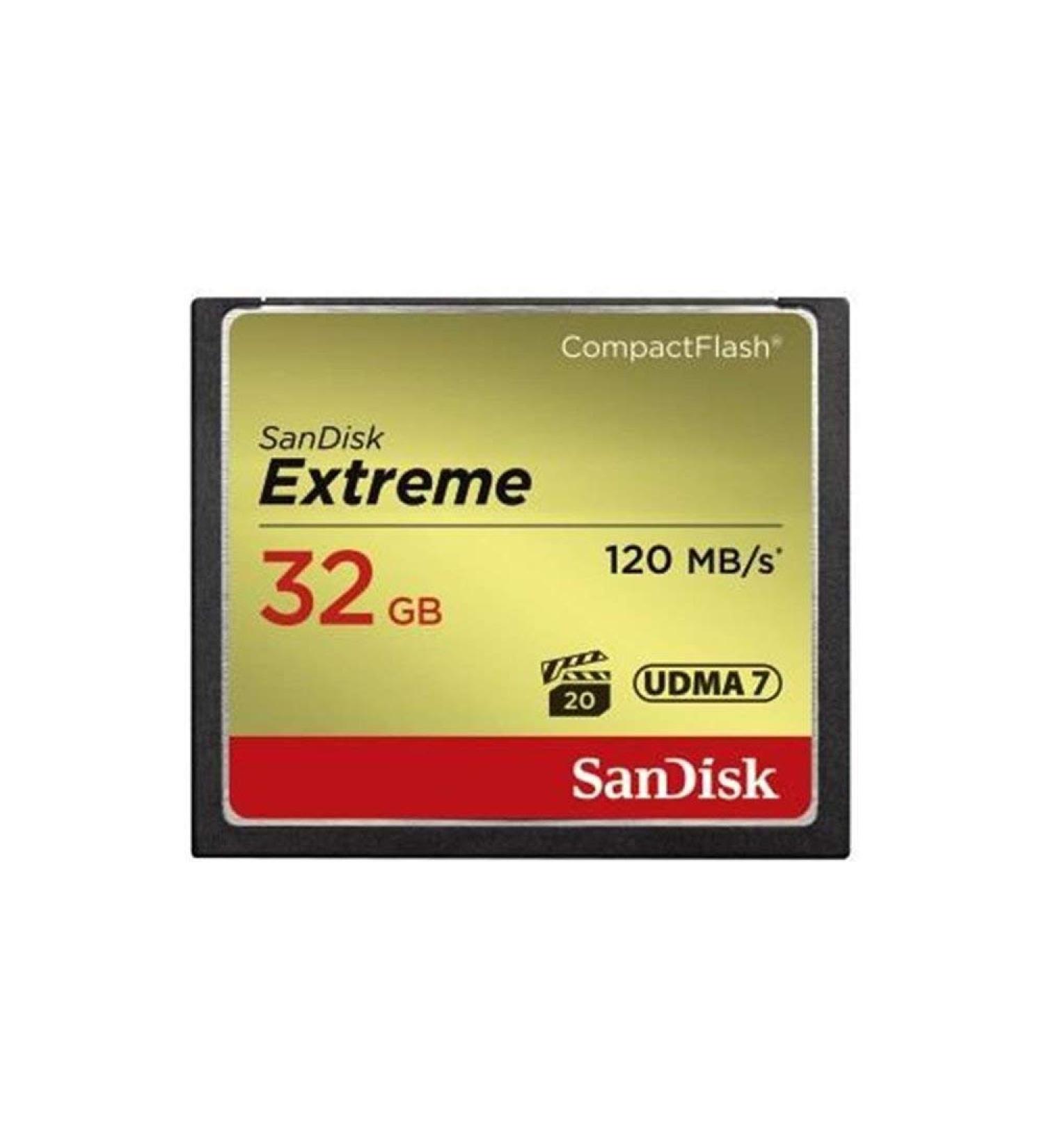 SanDisk Extreme 32GB Compact Flash Memory Card - UDMA 7, 120MB/s Speed - Buy Online on SooperMarket.com