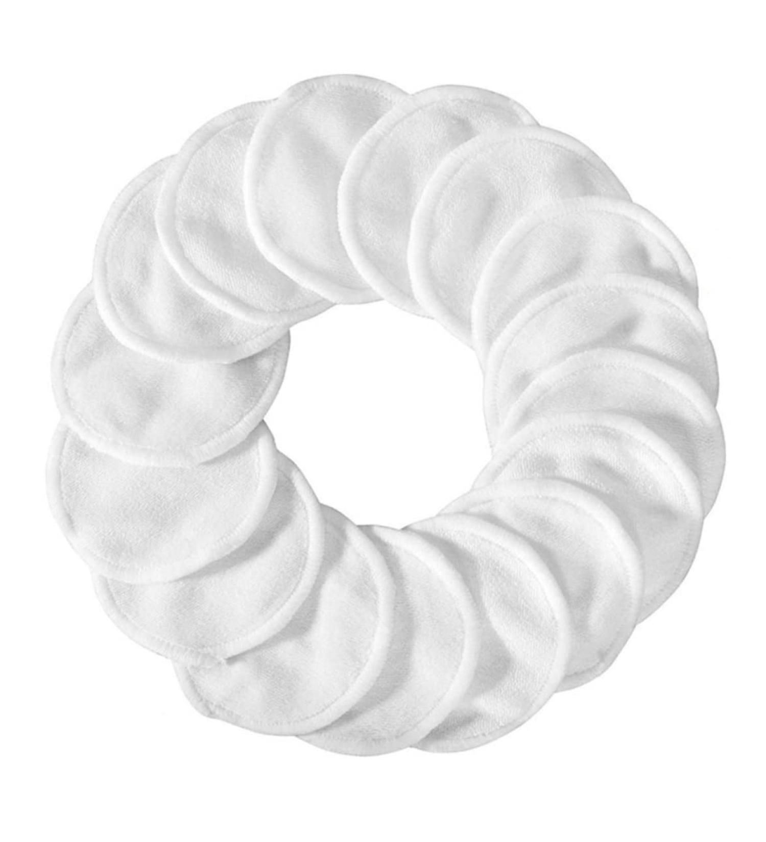 Facial Cleaning Wipes Reusable Cotton Makeup Wipes Makeup Wipes wasable Bamboo Cotton Rounds for All Double -Sided Skin Types 20 PCs