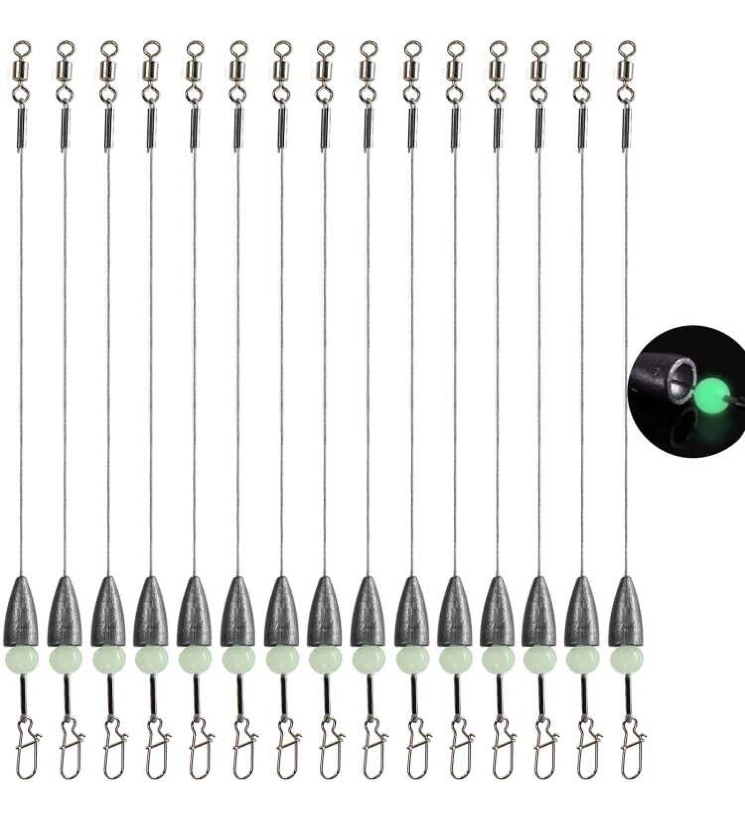 THKFISH Carolina Rigs Bullet Fishing Sinkers 1/2 oz - 15pcs Pre-Rigged Ready Carolina Rigs - Buy Online on SooperMarket.com