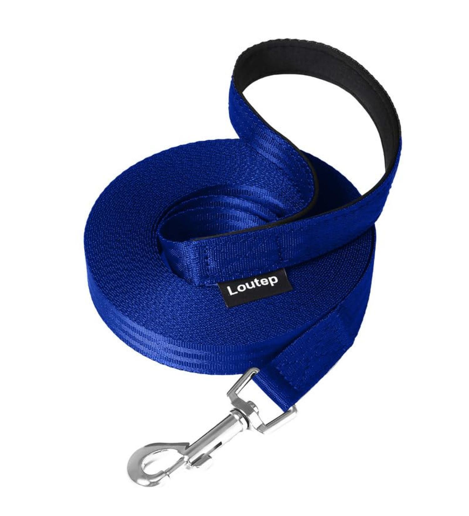 Buy Loutep Nylon Dog Towline Leash - 3m 5m 10m 15m 20m Options with Padded Handle - Strong & Durable - Blue - Buy Online on SooperMarket.com
