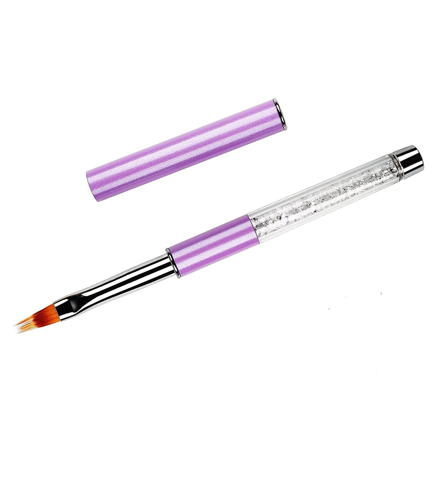 Professional UV Gel Nail Ombre Brush - Nylon Hair with Rhinestone Handle | Top Nail Art Tool for Beautiful Designs - Buy Online on SooperMarket.com