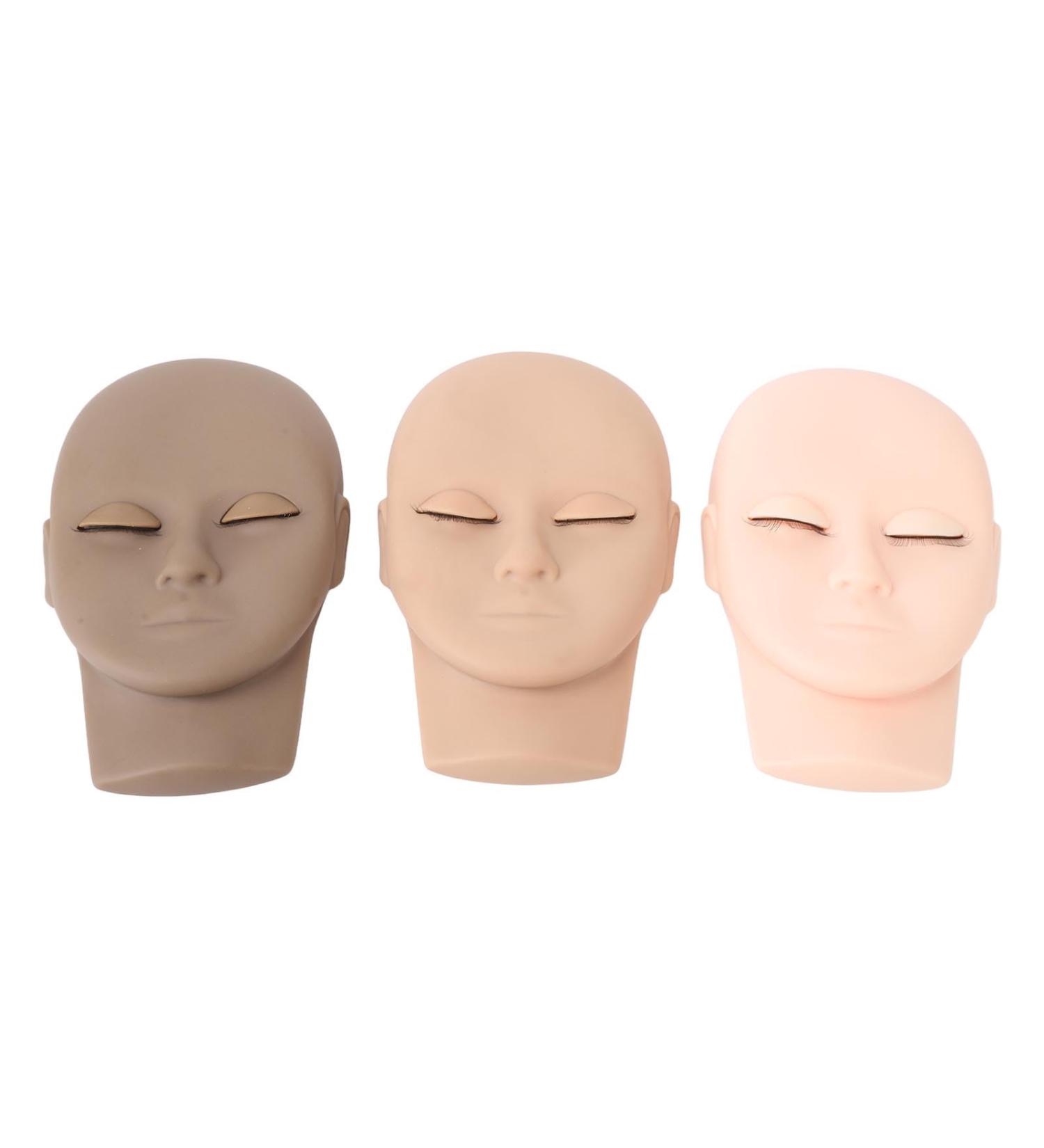 3D Face Eyelash Extension Practice Model | Removable Eyelids Makeup Training Tool - International Shipping - Buy Online on SooperMarket.com