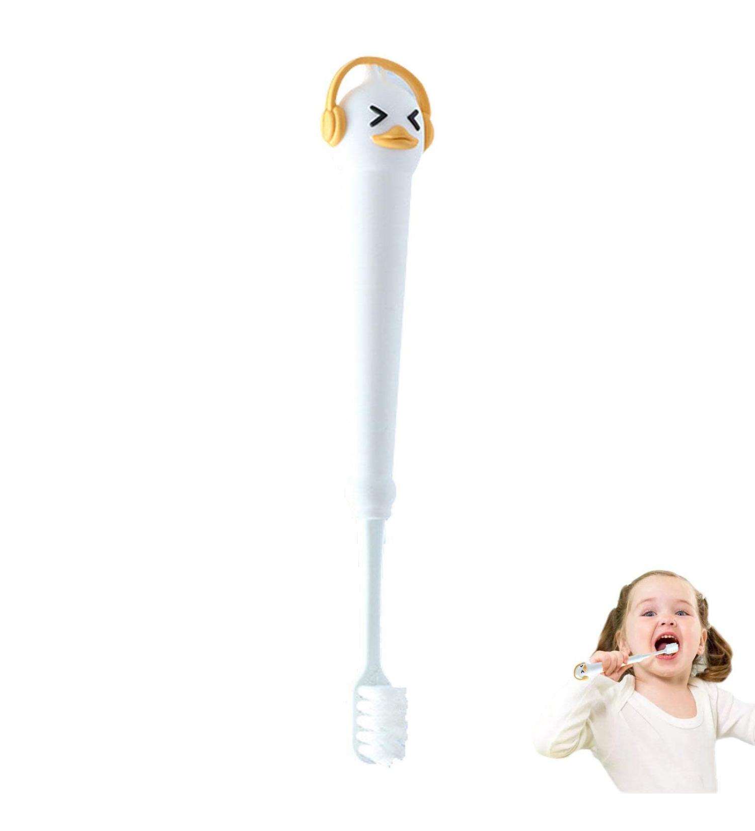 Kids Travel Toothbrush Duck Shaped Kids Toothbrush Round Anti-slip Travel Toothbrush for Kids 3-12 Years Old Generic - Buy Online on SooperMarket.com