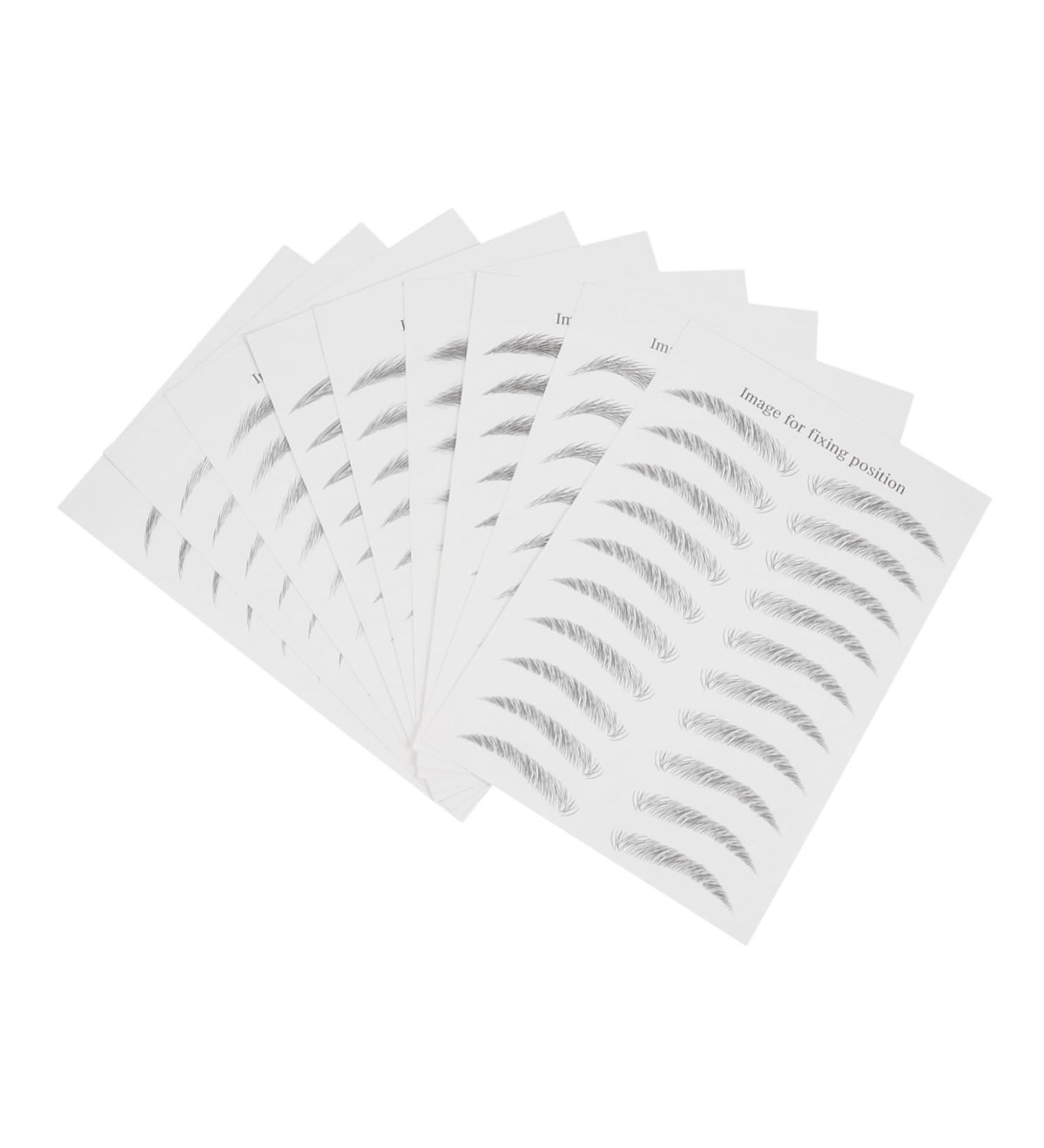 Baluue 9 Sheets Makeup Cosmetics Eyebrow Tattoos for Women Brow Makeup Grooming Shaping Authentic 21.50X14.50X0.10CM Black - Buy Online on SooperMarket.com