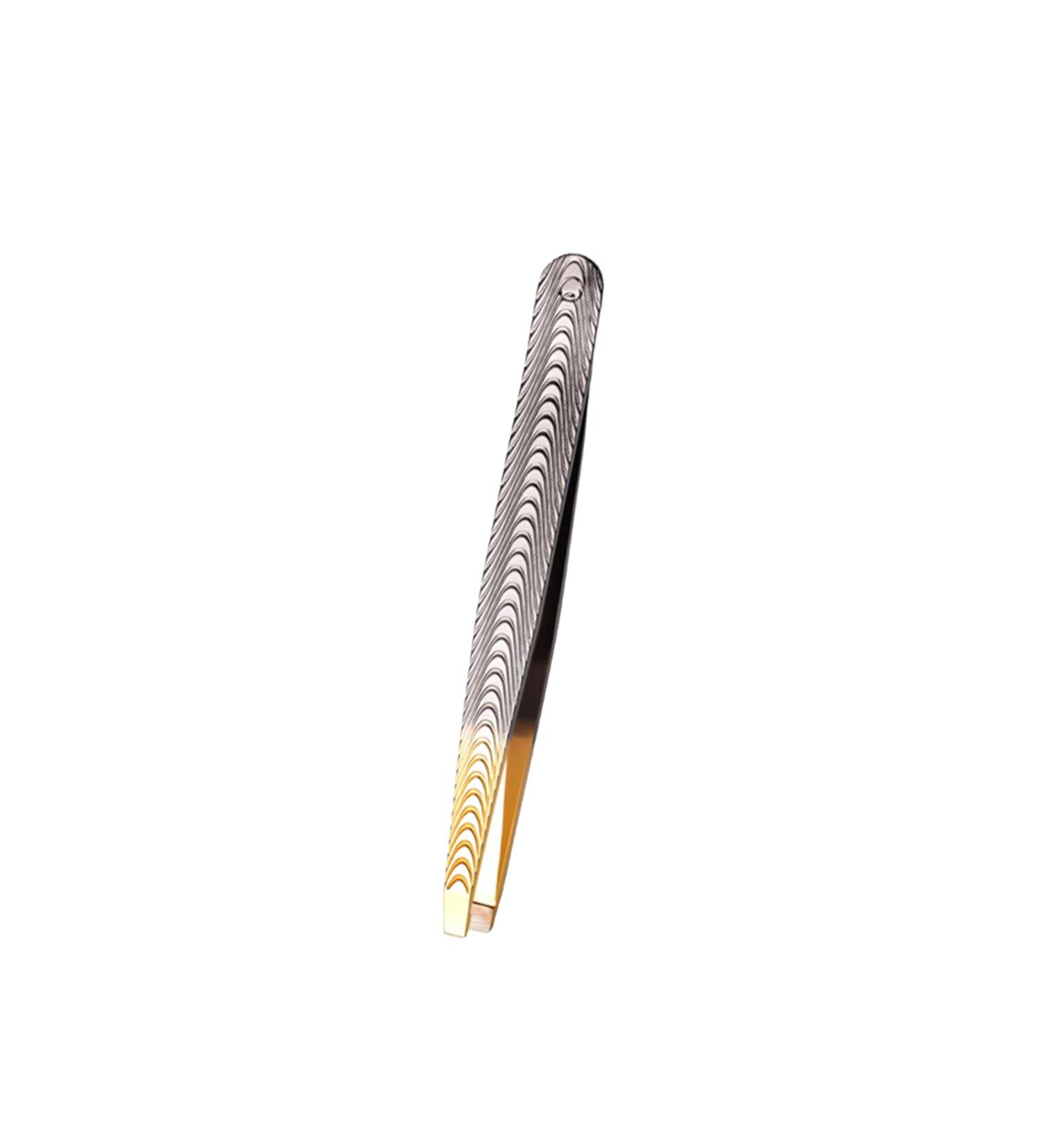 Slanted Stainless Steel Eyebrow Tweezers - Anti-Skid Sharp Tweezers for Facial Hair - Buy Online on SooperMarket.com