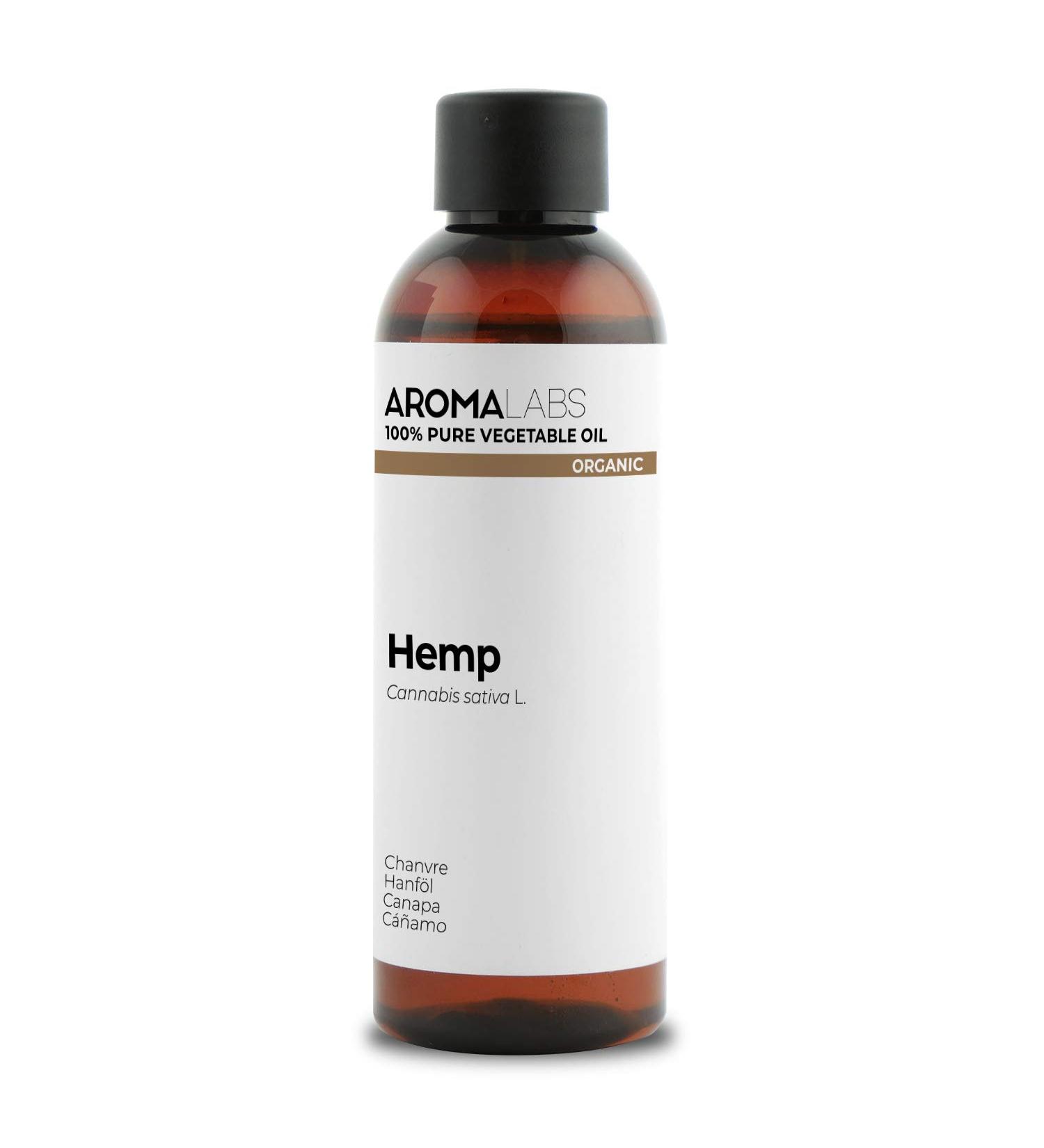 ORGANIC - HEMP Oil - 100mL - 100% Pure Natural Cold Pressed and AB Certified - AROMA LABS (French Brand) - Buy Online on SooperMarket.com