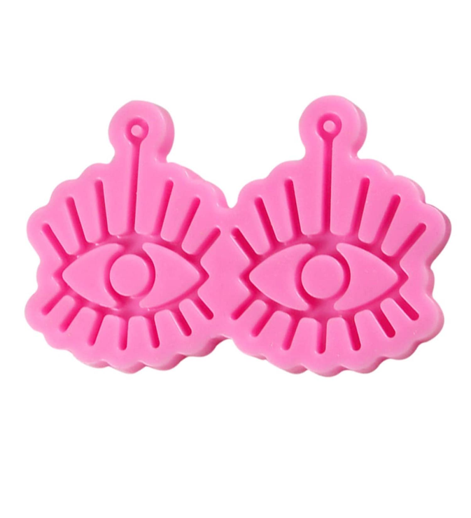 Resin Molds Resin Molds Resin Molds Silicone Earring Casting Silicone Earring DIY molds Earring Making 1Pc Earrings Epoxy Jewelry Resin Molds Jewelry Resin Molds Jewelry Resin Molds Pink 12X7.5X1cm - Buy Online on SooperMarket.com