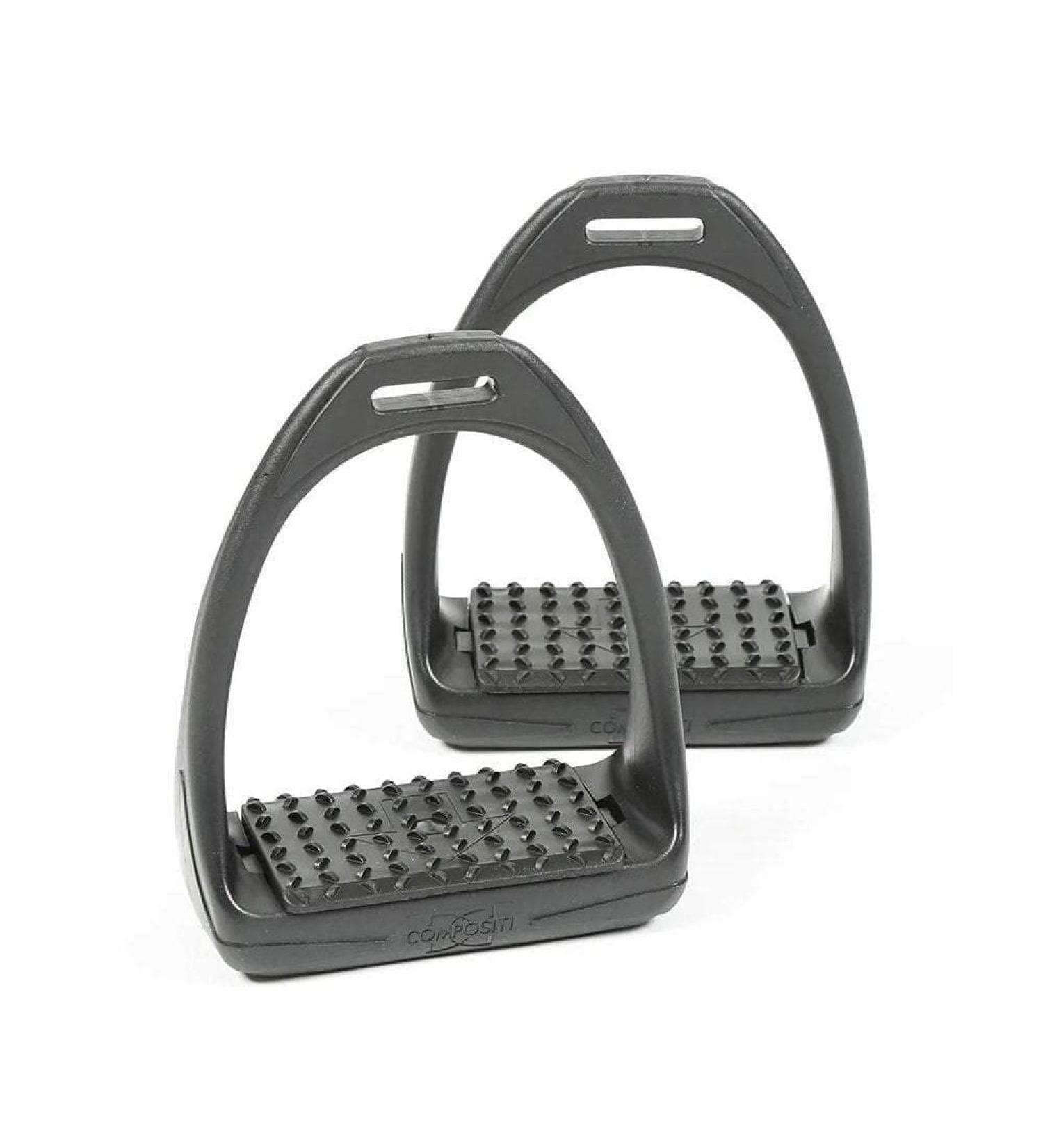 Shires Compositi REFLEX Stirrups (691) Shock Absorbent Colours - Adult (4.75") Black-Black Adult (4.75") - Buy Online on SooperMarket.com
