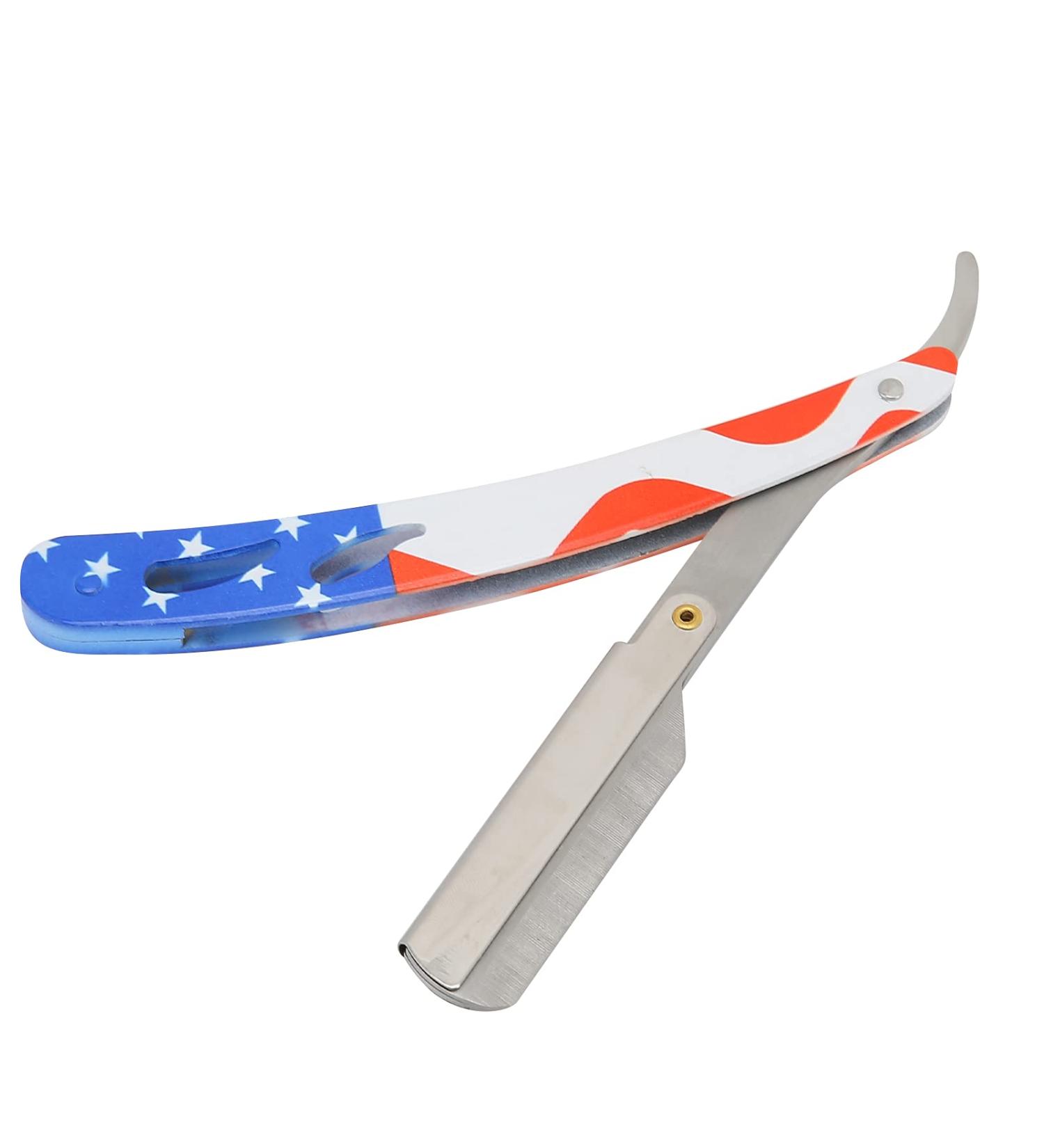 Premium Straight Edge Stainless Steel Razor for Men - Rust & Corrosion Resistant Manual Shaving for Beards & Eyebrows - Perfect for Home & Salons - Buy Online on SooperMarket.com