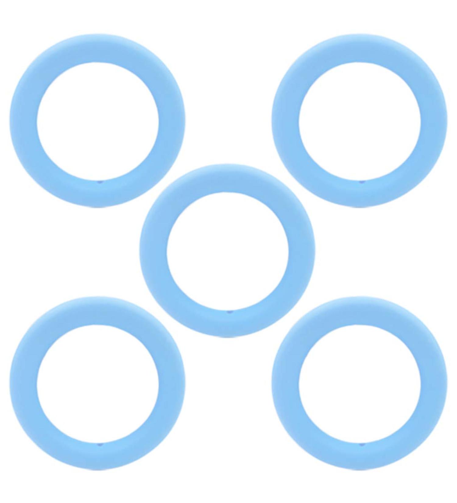 Yuanshenortey 5Pcs 65mm Silicone Teething Toys - DIY Baby Chewable Nursing Shower Gifts | International Shipping Available - Buy Online on SooperMarket.com