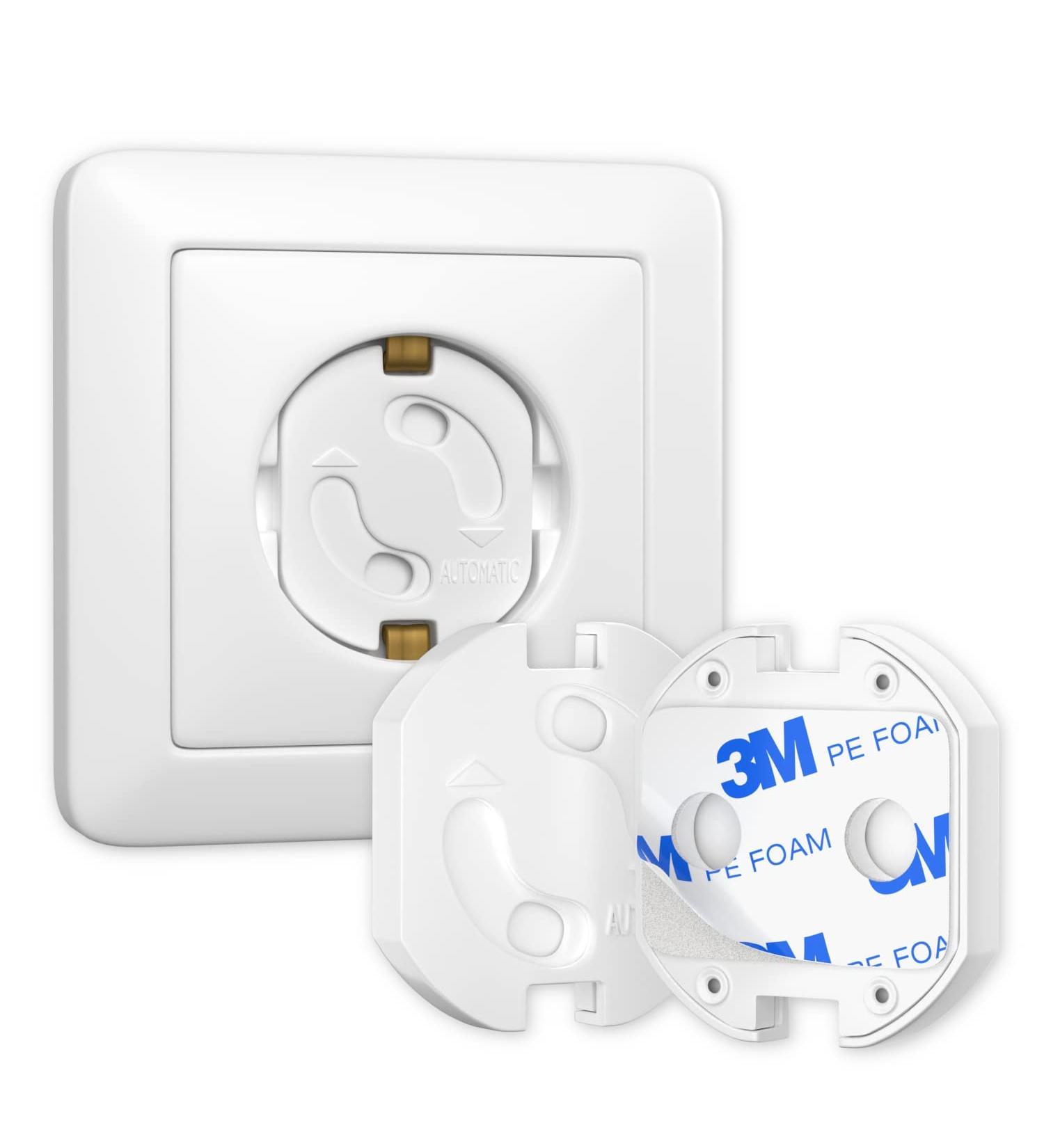 Hoffenbach Socket Safety Lock - 20x Childproof Safety Locks with Rotating Mechanism for Socket Protection | Ideal for Babies & Children - Buy Online on SooperMarket.com