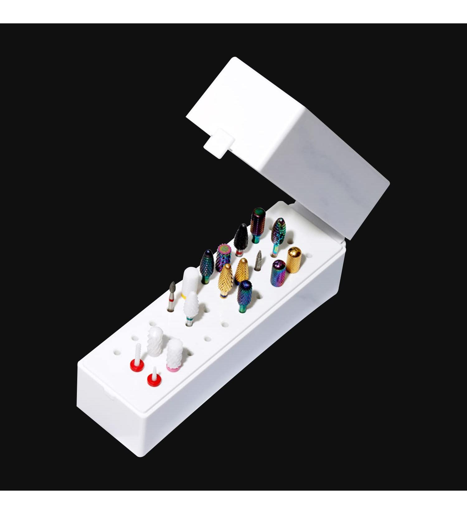 30 Holes Nail Drill Holder Nail Grinding Head Storage Box Nail Cutter Bit Holder Nail Cutter Bit Storage Box for Nail Cutter Attachment Bit Dustproof - Buy Online on SooperMarket.com