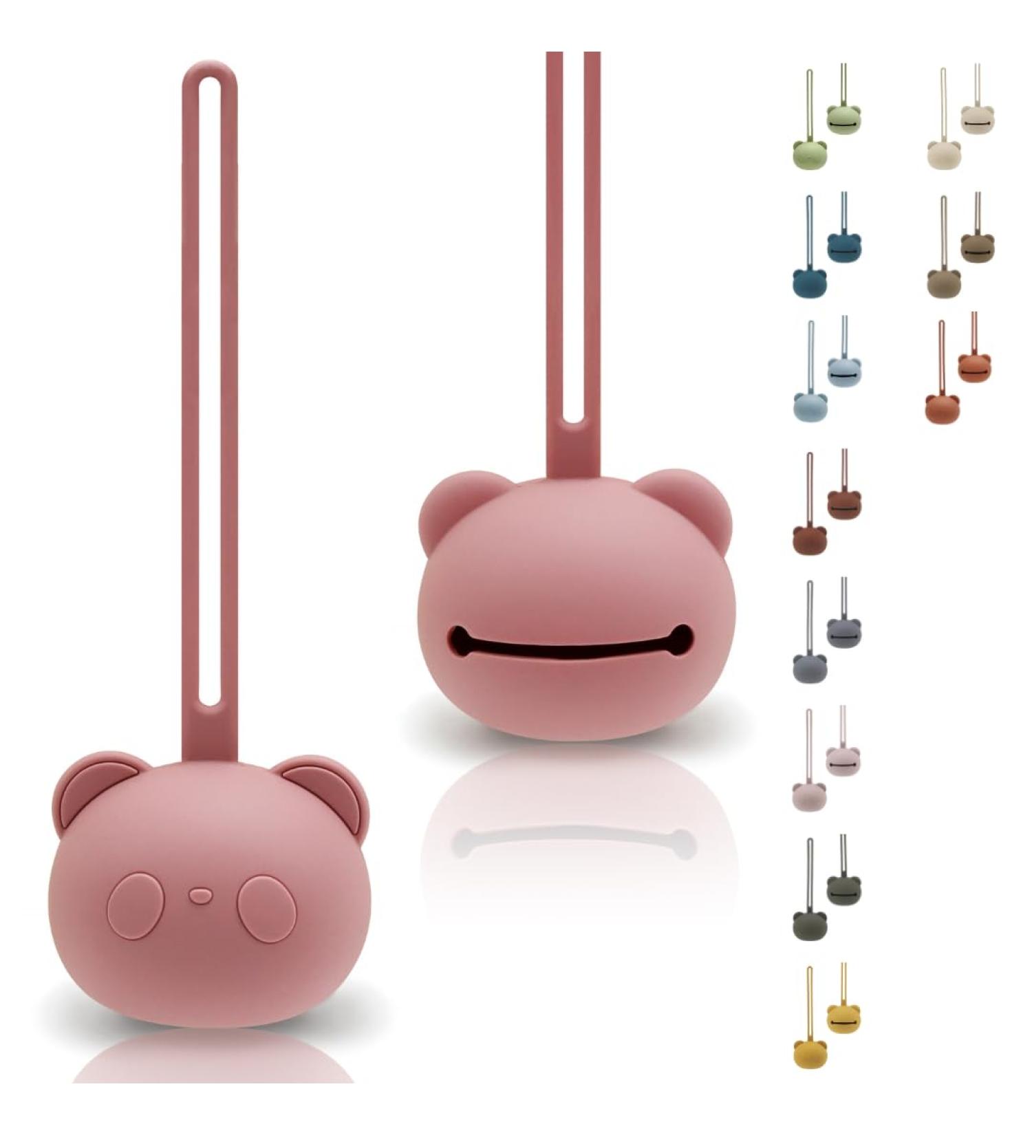 Caja Schnullerbox Silicone | BPA-Free Pacifier Storage for Babies | Panda Design | Safe & High-Quality Baby Accessories (Deep Pink) - Buy Online on SooperMarket.com
