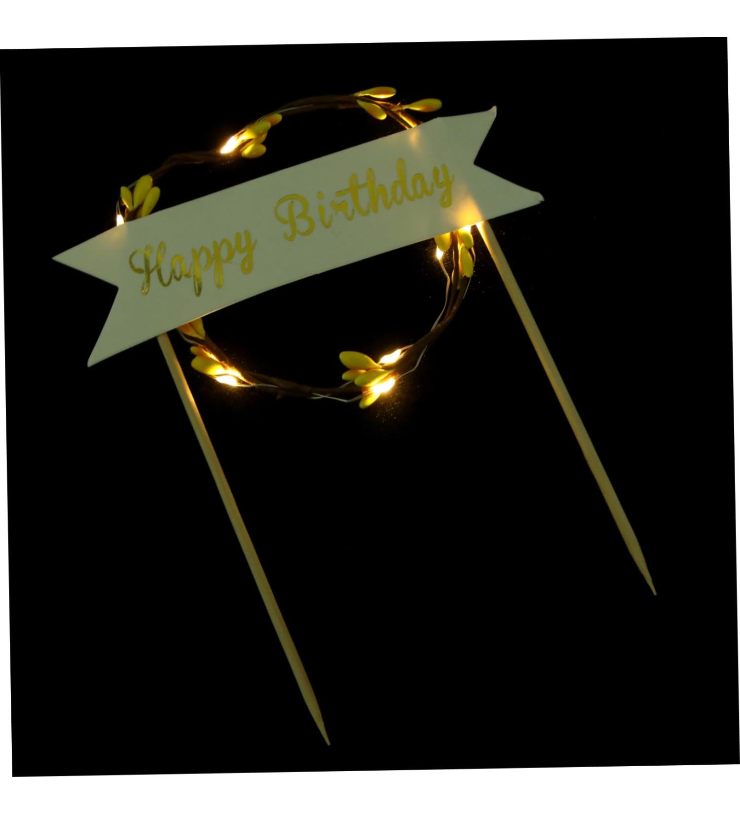 OFFSCH Cake Picks Led Birthday Signs Birthday Cupcake Topper Cake Toppers Wedding Cupcake Topper Wedding Topper Dessert Picks Sandwitch Stick Cake Pick Topper Sandwich Bar Beautiful - Buy Online on SooperMarket.com