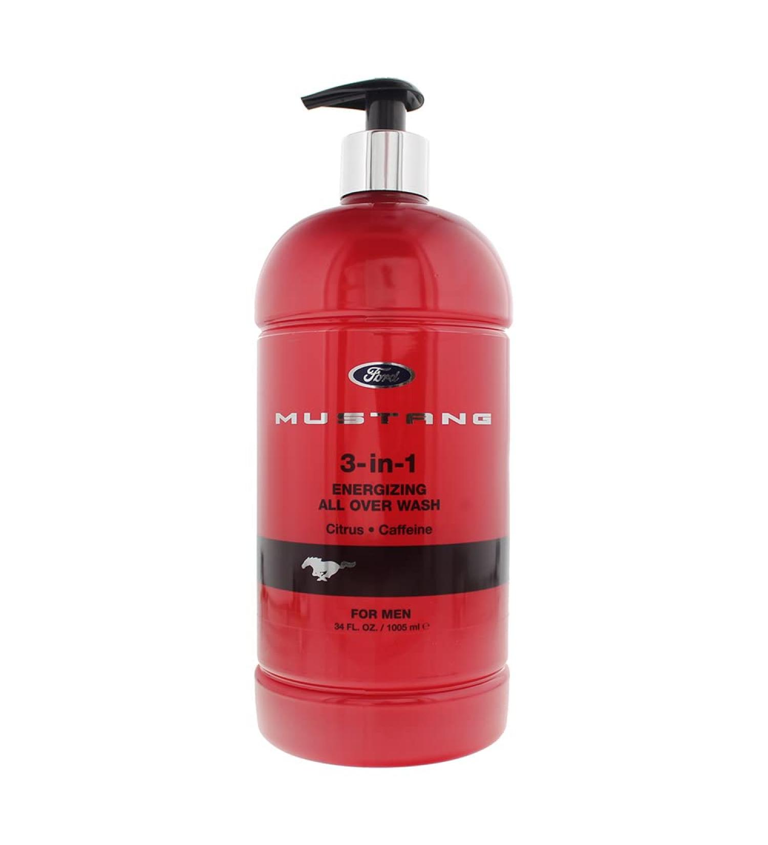 Mustang 3-In-1 Invigorating Body Wash 1000ml Red