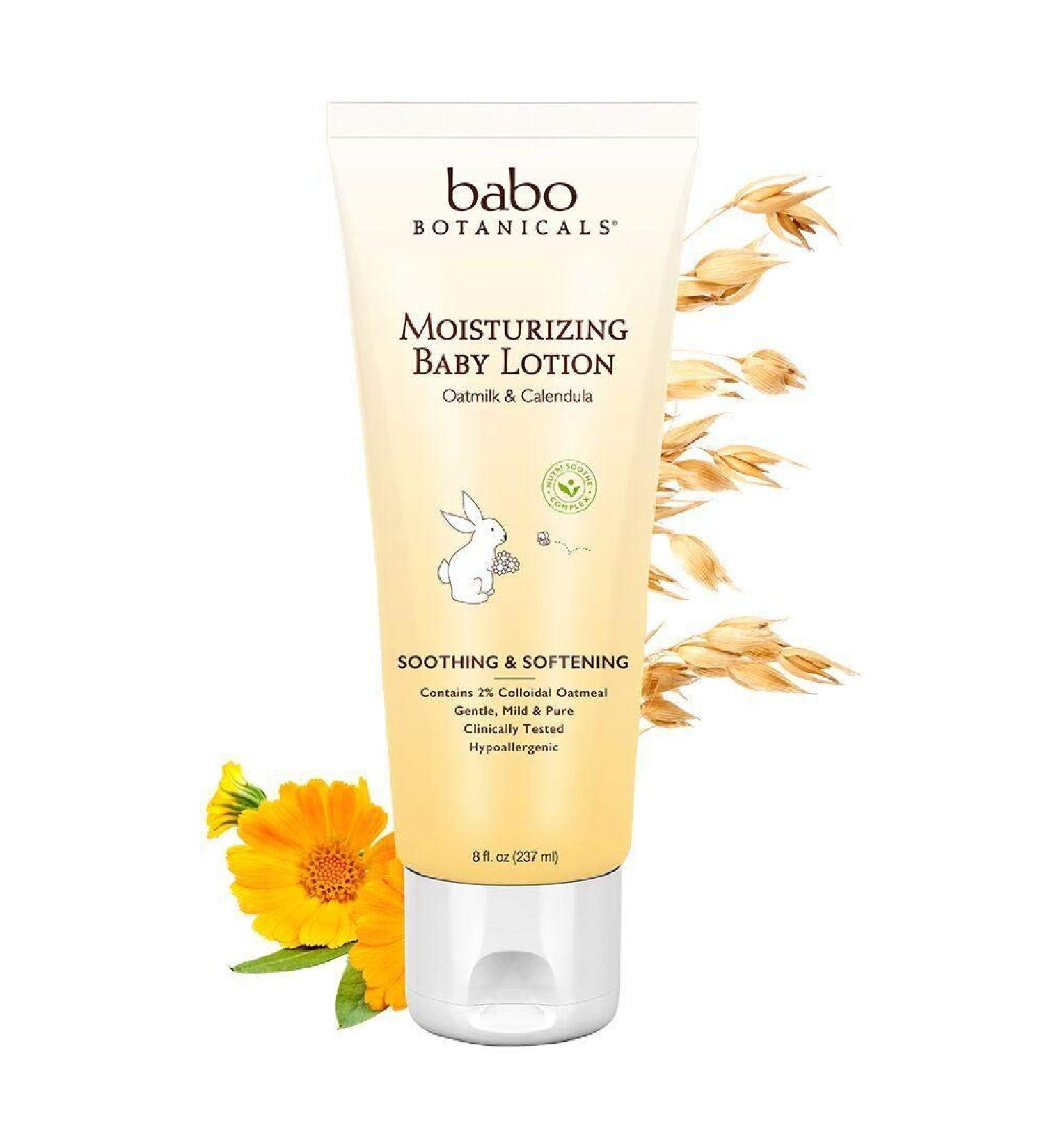 Babo Botanicals Baby Lotion - Moisturizing Oatmilk & Calendula 8 fl oz - Buy Online on SooperMarket.com