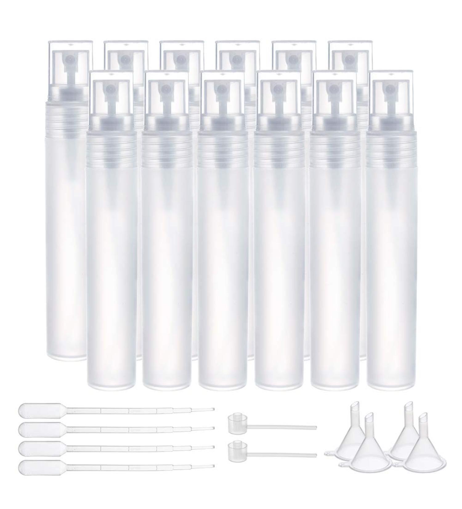 Benecreat 12 Pack 20ml Mini Travel Spray Bottles - Perfume & Lotion Set with Funnels & Pipettes - Ideal for International Shipping - Buy Online on SooperMarket.com
