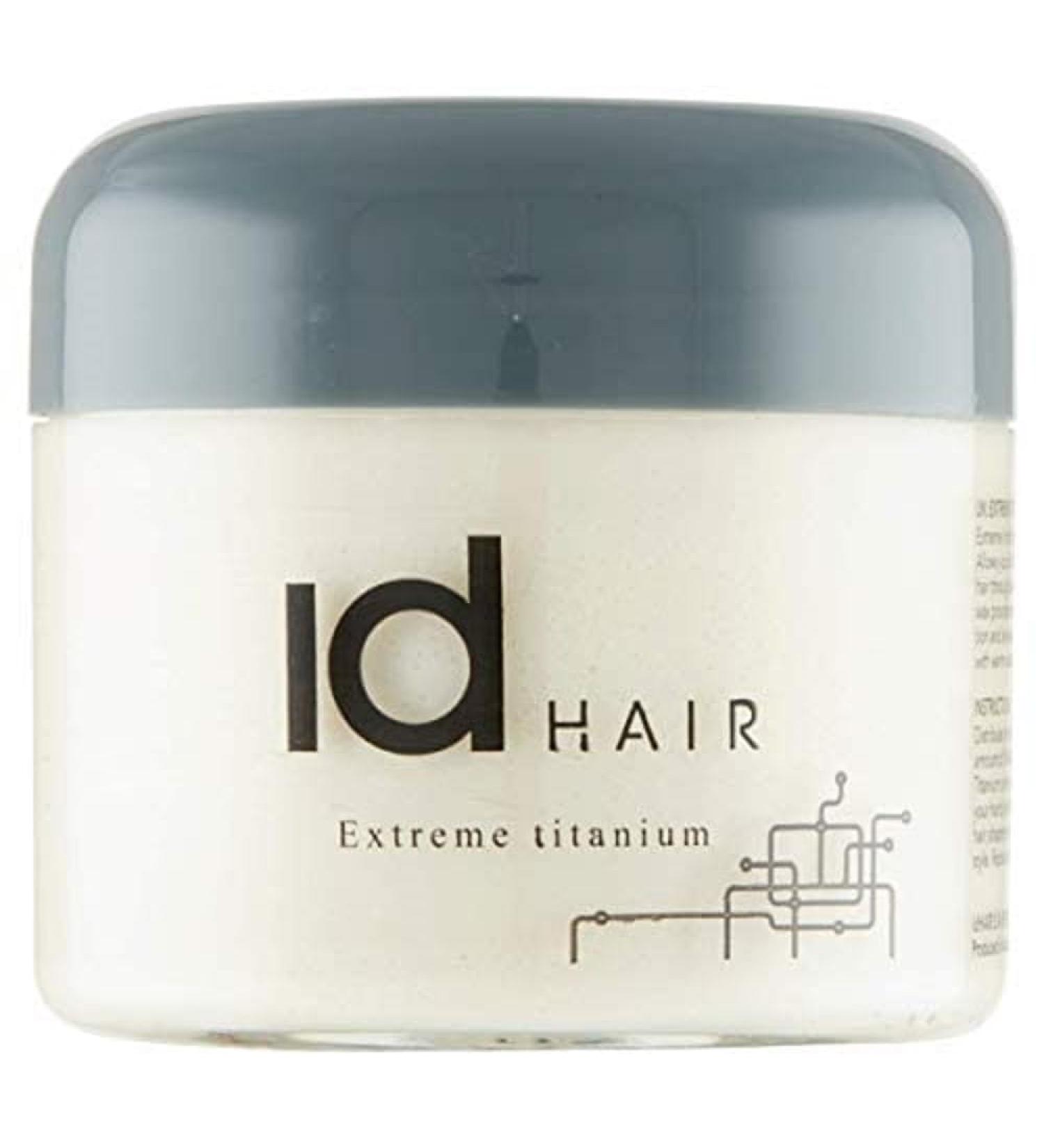Idhair Extreme Titanium: Professional Mudwax for stylish short hair - strong hold shine and texture - easy to rinse - free of paraben - 100 ml 100 ml (1 Pack)