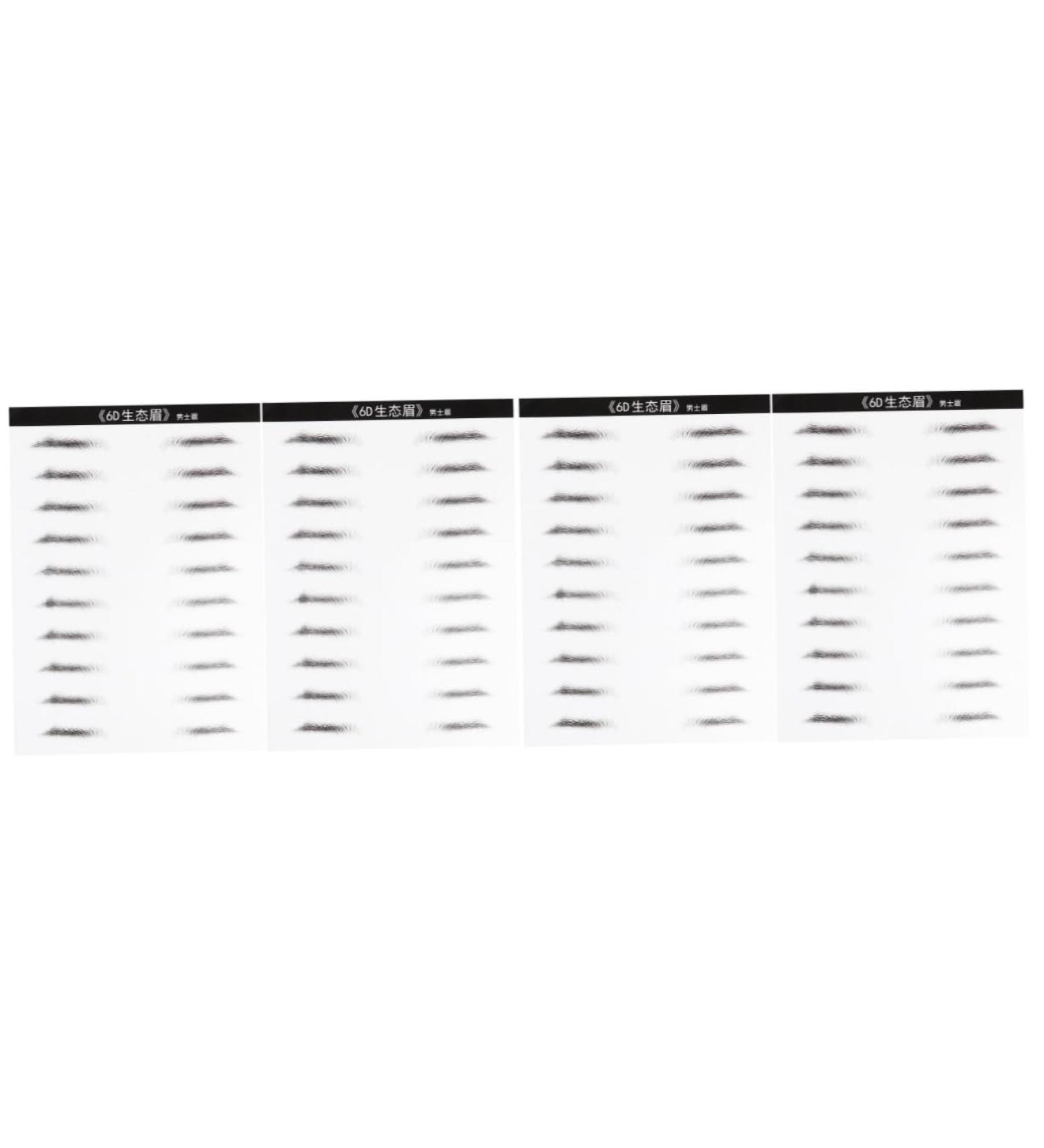 Housoutil 4 Sheets Pairs Adhesive Eyebrow Template Eyebrowsb Simulation Eyebrow 3d Artificial Eyebrow Stickers - Buy Online on SooperMarket.com