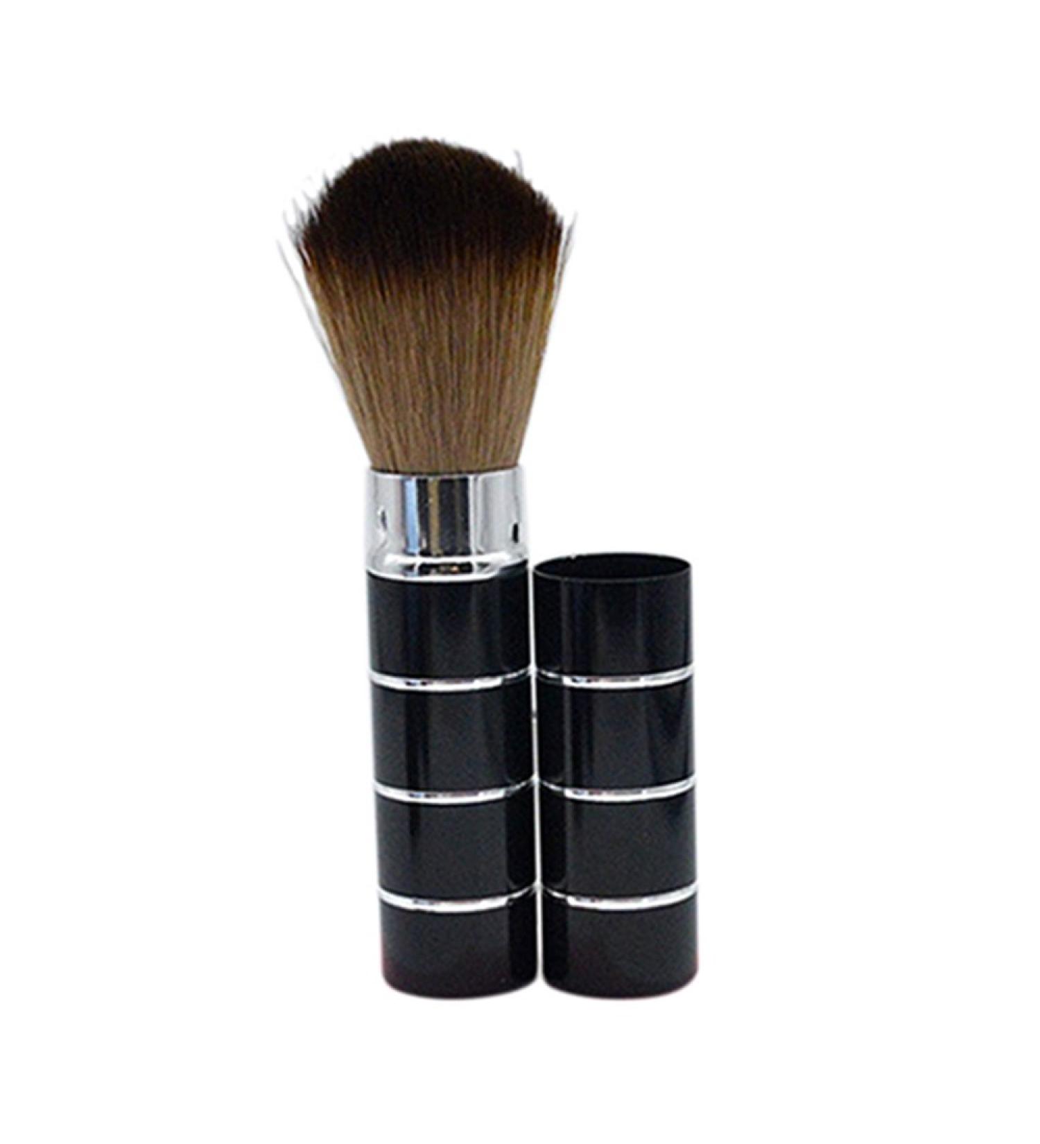 Portable Makeup Brush with Retractable Handle Professional Powder Brush/Cosmetic Brush Black