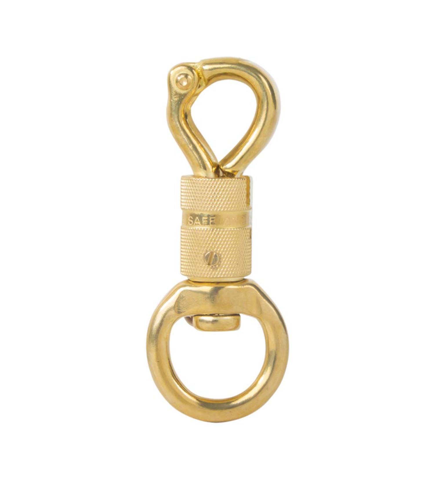 AOWESM Solid Brass Panic Snap 1-1/8 Inch X 4-1/4 Inch Quick Release with Round Swivel and Twist Body (1 Piece) - Buy Online on SooperMarket.com