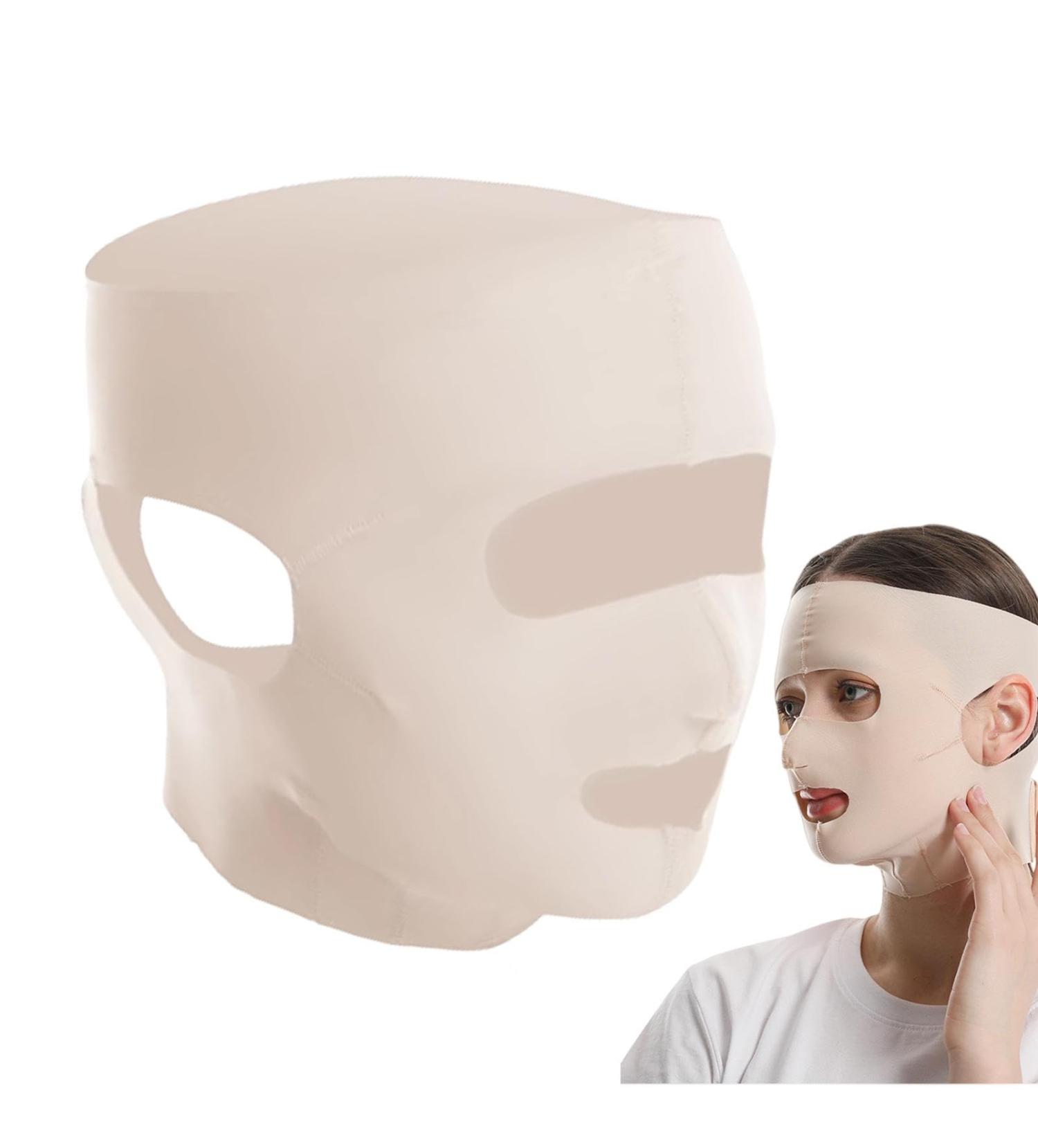 Visiblurry Double Chin Reducer Device - Reusable Face Lifting Bandage Double Chin Reducer Tool Breathable Slimming Face Strap for Women and Men Chin Up Sculpting - Buy Online on SooperMarket.com