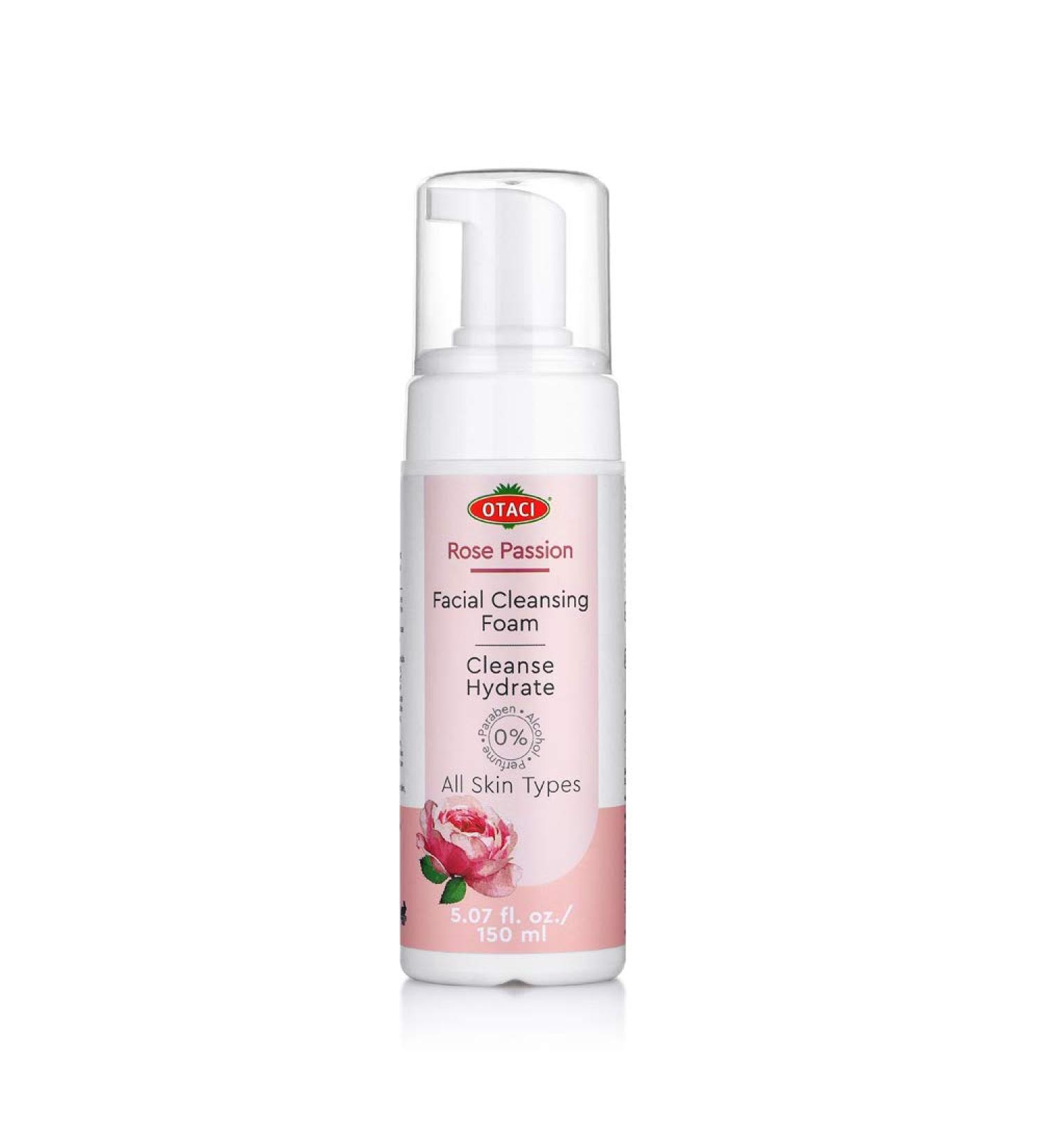 OTACI Rose Passion Facial Cleansing Foam - Natural Face Cleanser for Skin Hydration - Buy Online on SooperMarket.com