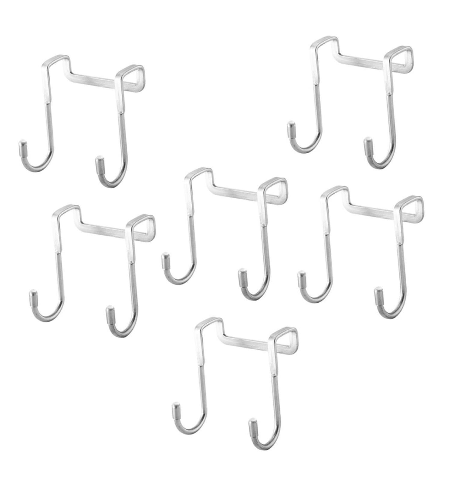 NAMOARLY 6pcs Back of Door Hooks Hat Wall Hooks Kitchen Cabinet Hooks S Hook Stainless Steel Cupboard - Buy Online on SooperMarket.com