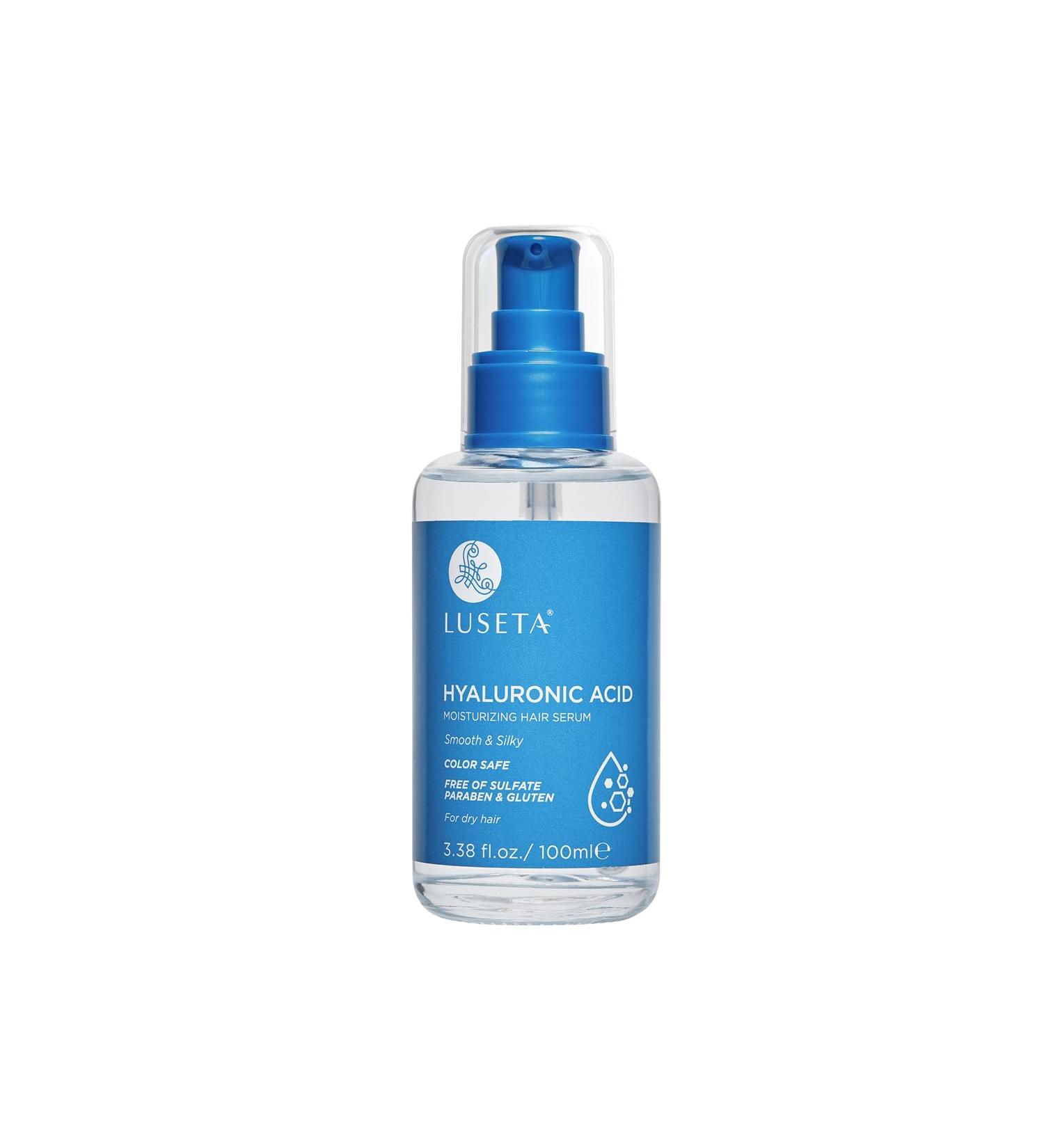 Luseta Hyaluronic Acid Hair Serum for Dry Hair - Moisturizing Oil with Avocado Argan Oil & Shea Butter | 3.38oz - Buy Online on SooperMarket.com