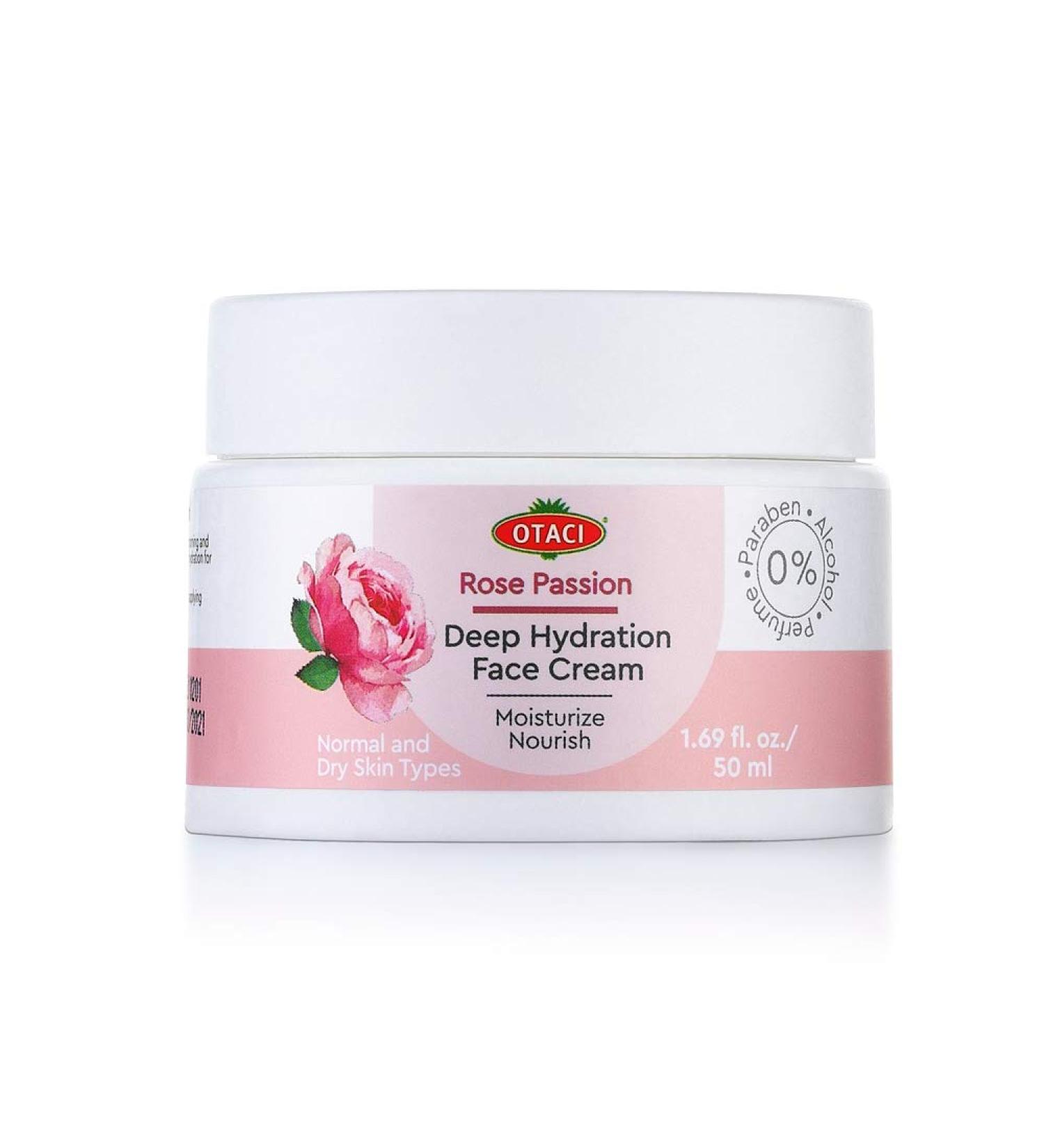 OTACI Rose Passion Deep Hydration Face Cream - Natural Hydrating Moisturizer - Buy Online on SooperMarket.com